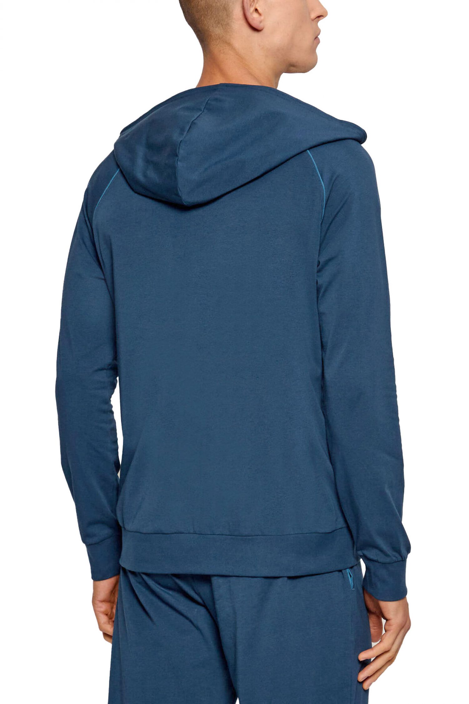 BOSS HOMEWEAR ΦΟΥΤΕΡ ZIPHOOD MIX&MATCH JACKET H ΡΑΦ ΜΠΛΕ