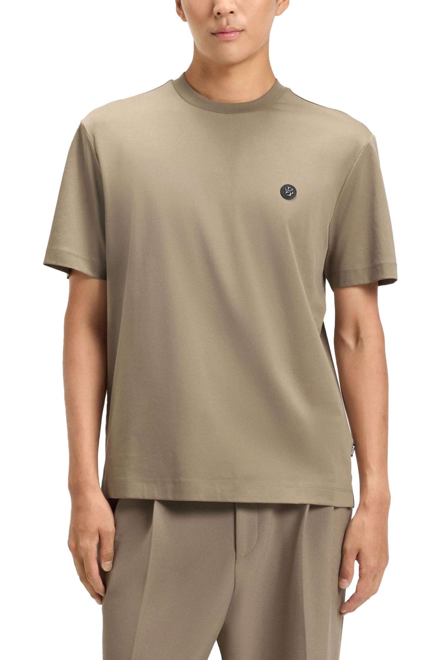 BOSS T-SHIRT C-TAUT 01 ΧΑΚΙ-ΓΚΡΙ