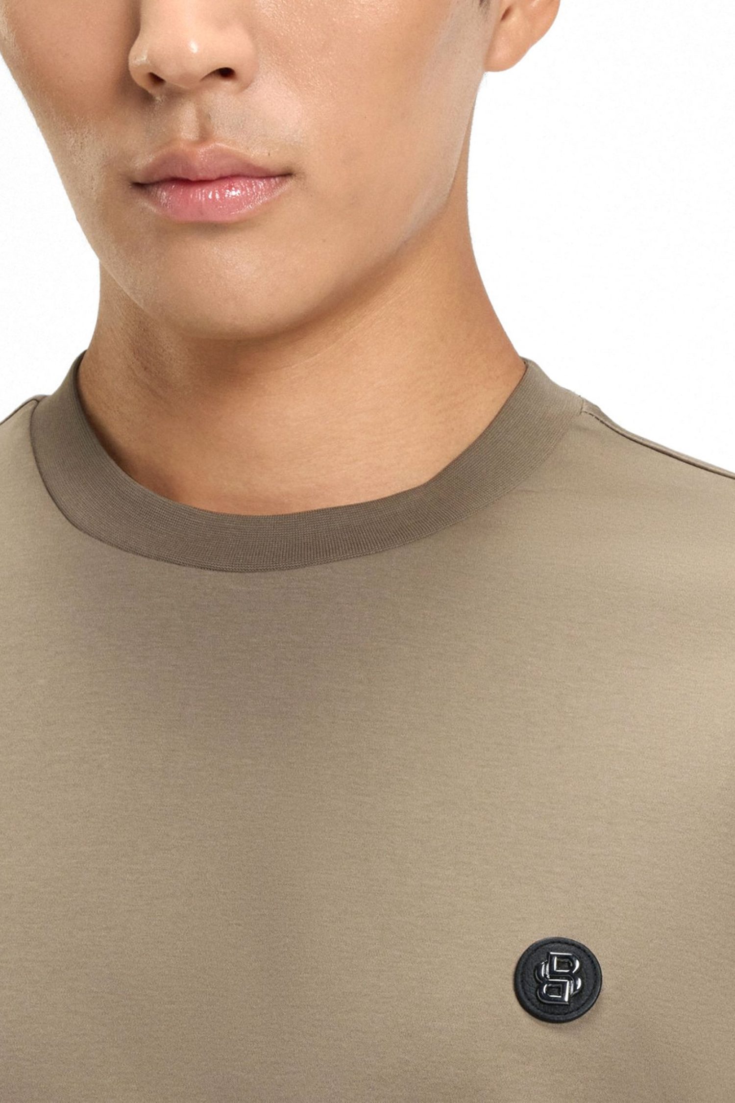 BOSS T-SHIRT C-TAUT 01 ΧΑΚΙ-ΓΚΡΙ