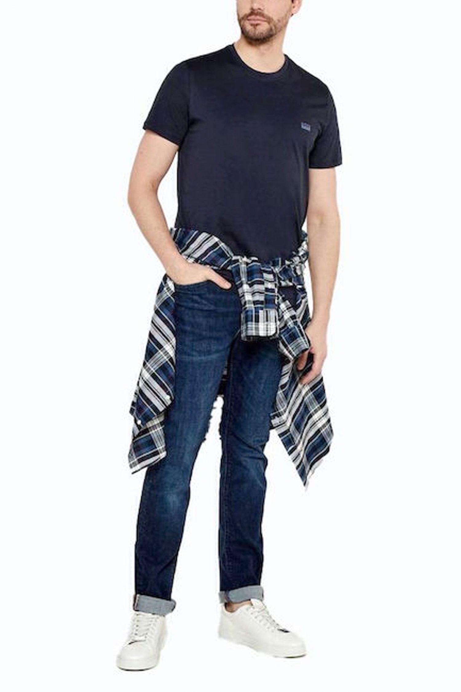 BOSS ΕΣΩΡΟΥΧΟ T-SHIRT RN 365 CREW NECK ΜΠΛΕ