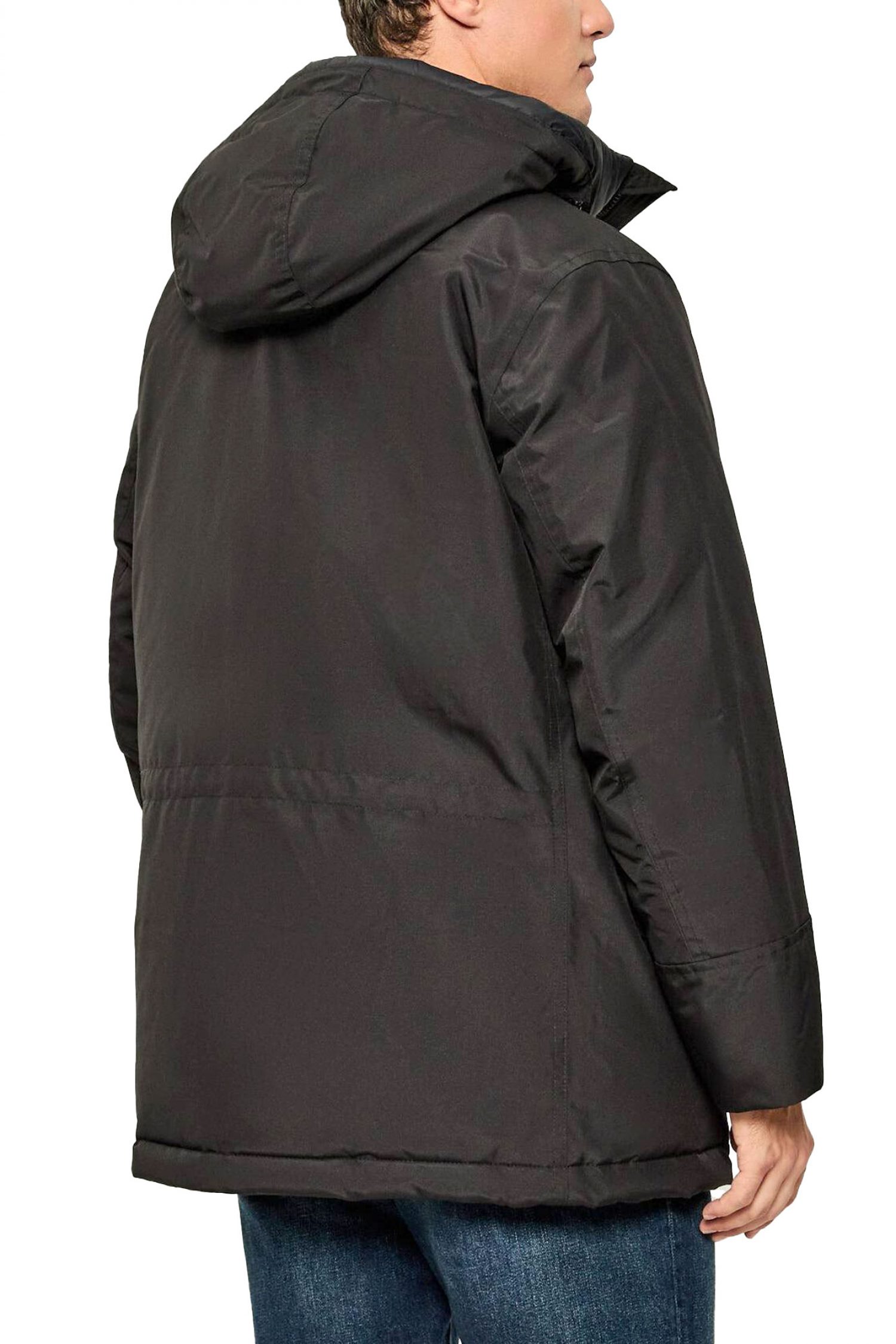 BOSS CASUAL ΜΠΟΥΦΑΝ JACKET ΚΟΥΚΟΥΛΑ OSIASS 1 ΜΑΥΡΟ