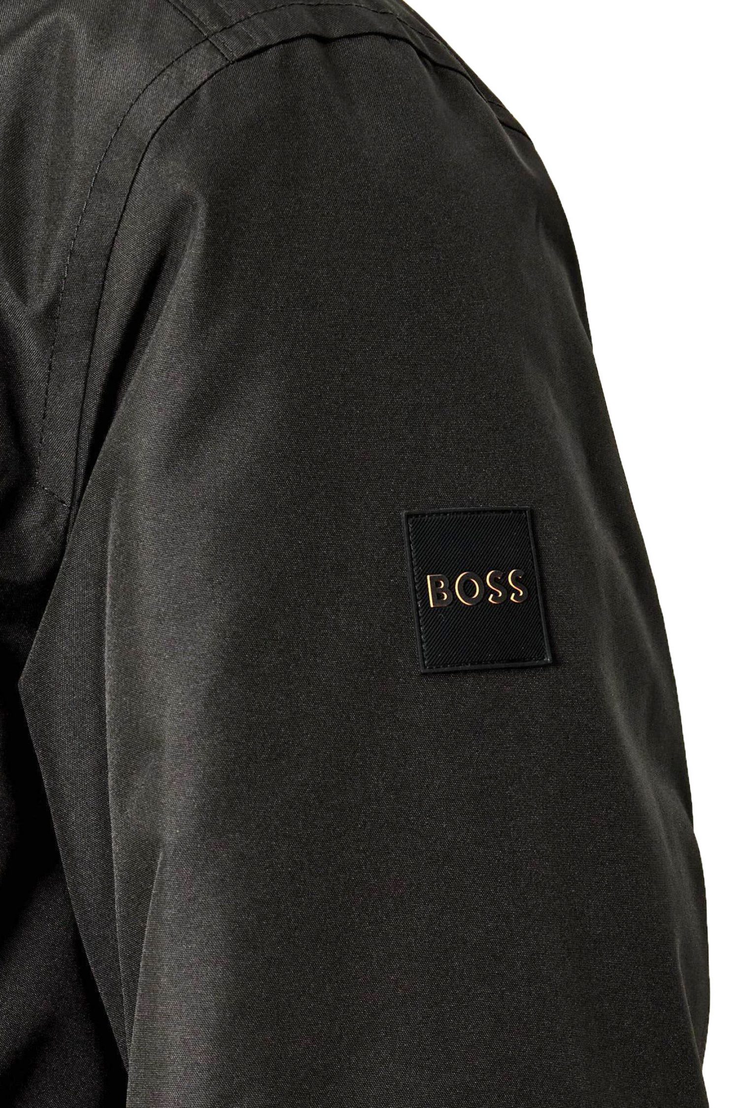 BOSS CASUAL ΜΠΟΥΦΑΝ JACKET ΚΟΥΚΟΥΛΑ OSIASS 1 ΜΑΥΡΟ