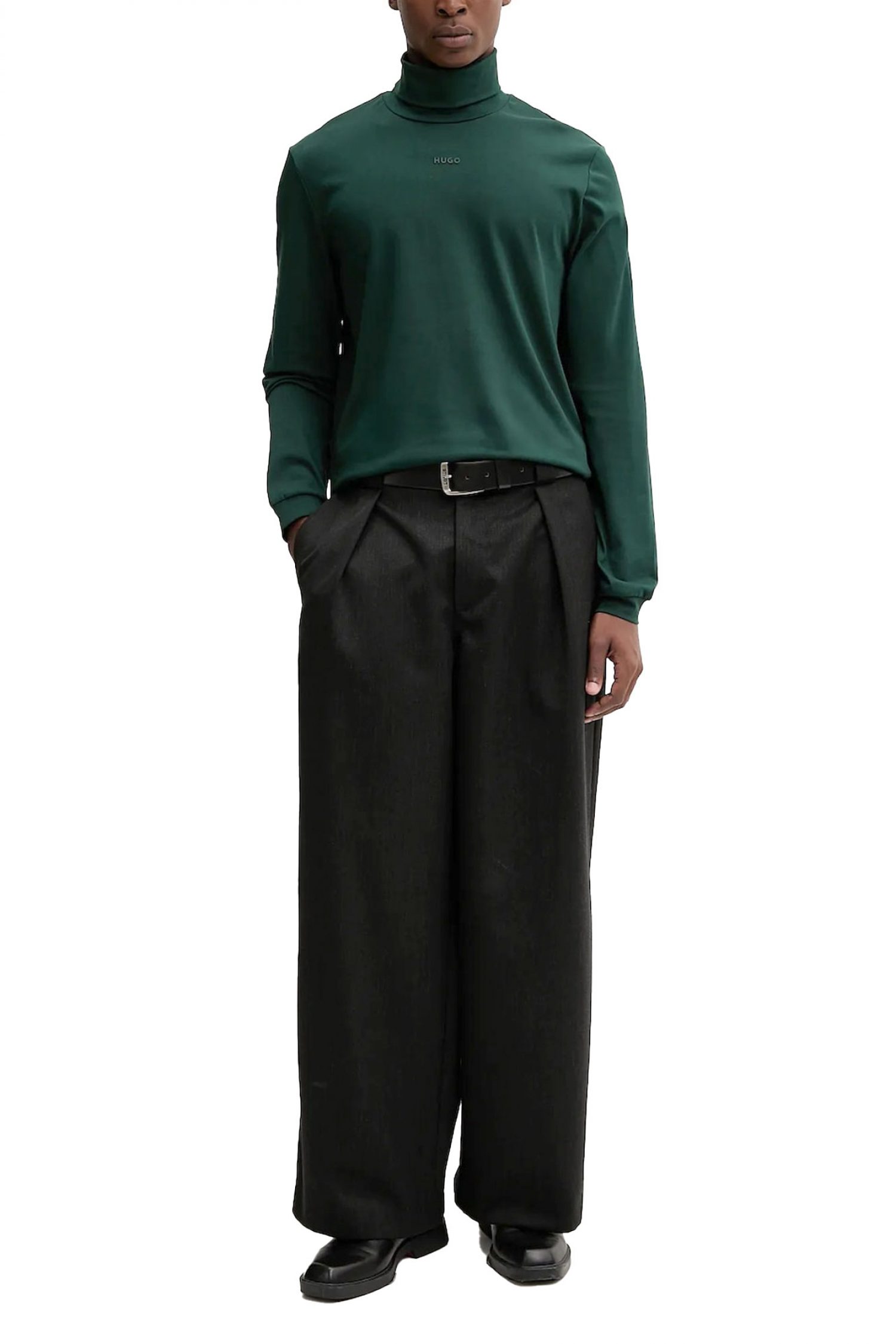 HUGO T-SHIRT ROLLNECK DAPOROLLO LOGO ΚΥΠΑΡΙΣΣΙ