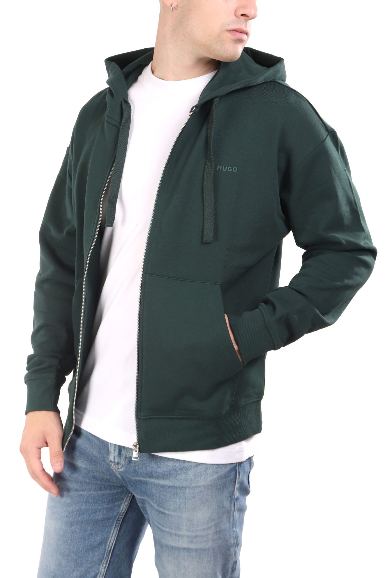 HUGO ΦΟΥΤΕΡ HOODIE FULLZIP DAPOZIP LOGO ΚΥΠΑΡΙΣΣΙ φωτογραφία