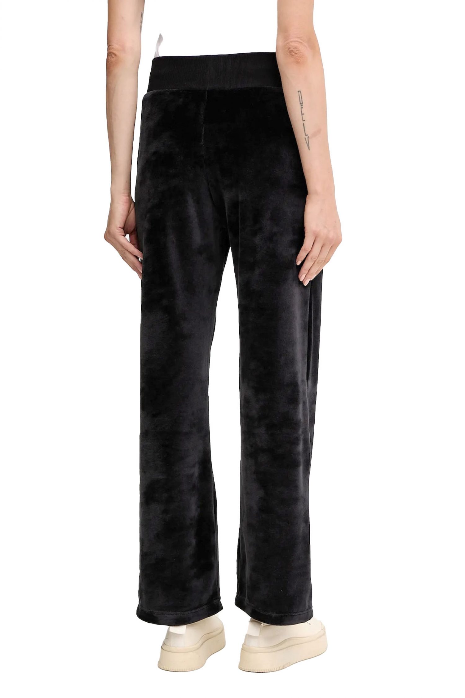 HUGO ΠΑΝΤΕΛΟΝΙ ΦΟΡΜΑ VELVET LONG PANT LOGO ΜΑΥΡΟ φωτογραφία