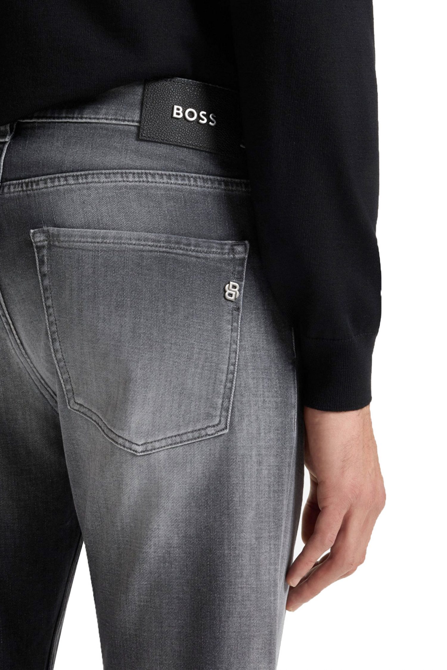 BOSS ΠΑΝΤΕΛΟΝΙ JEANS SLIM FIT C-DELAWARE ΓΚΡΙ