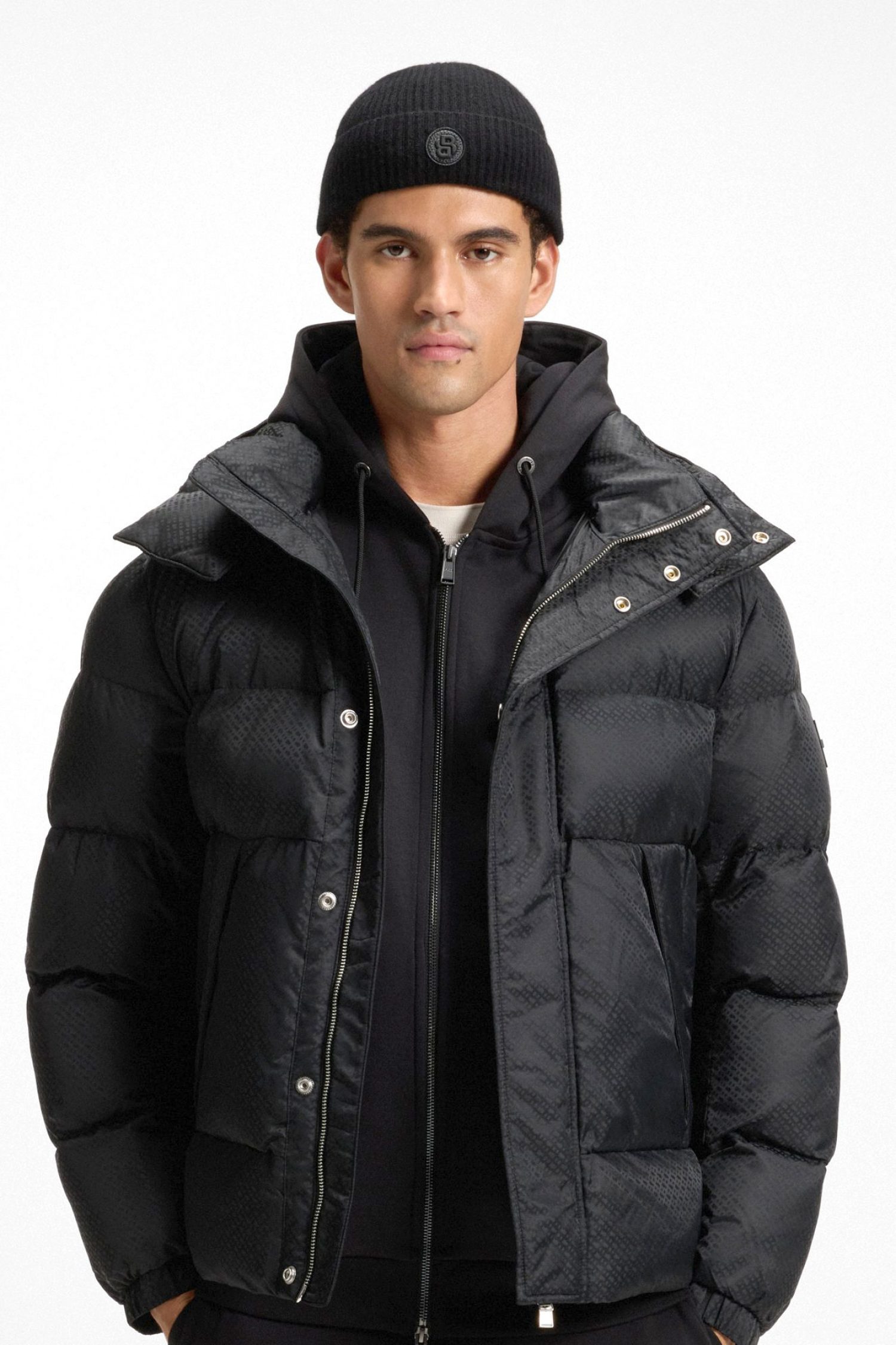 BOSS ΣΚΟΥΦΟΣ ΠΛΕΚΤΟ FILIPPO-B-ICON ΜΑΥΡΟ