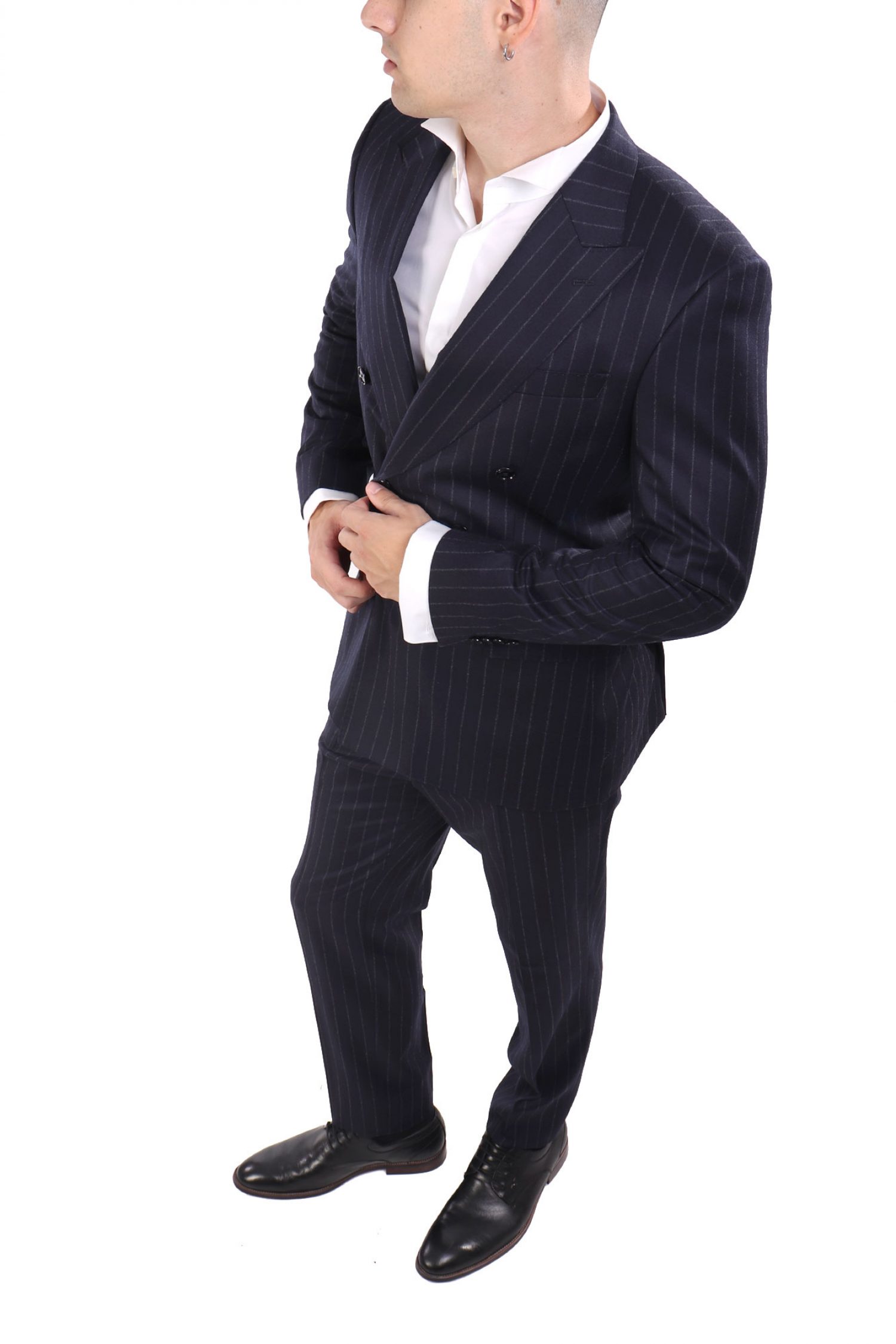 BOSS ΚΟΣΤΟΥΜΙ ΡΙΓΕ SUPER 120 PURE WOOL H-HUGE-2PCS-DB-254B ΜΠΛΕ φωτογραφία