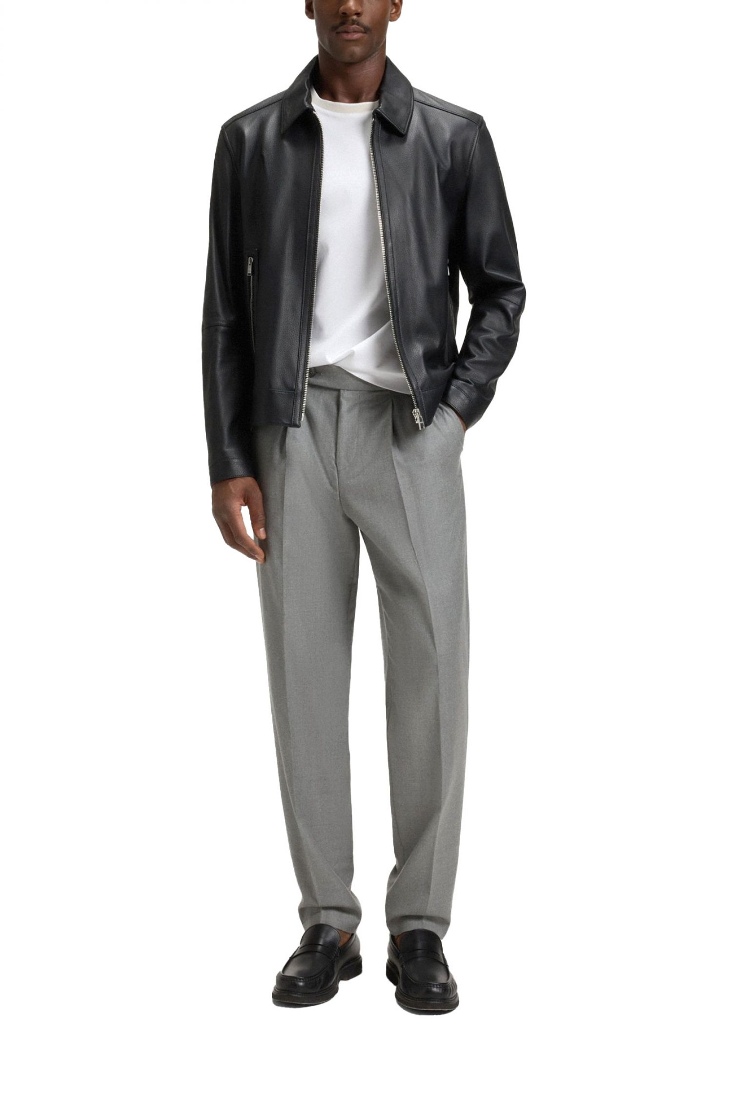 BOSS ΠΑΝΤΕΛΟΝΙ CHINO RELAXED FIT C-PERINO-PL-DTL-254 ΓΚΡΙ