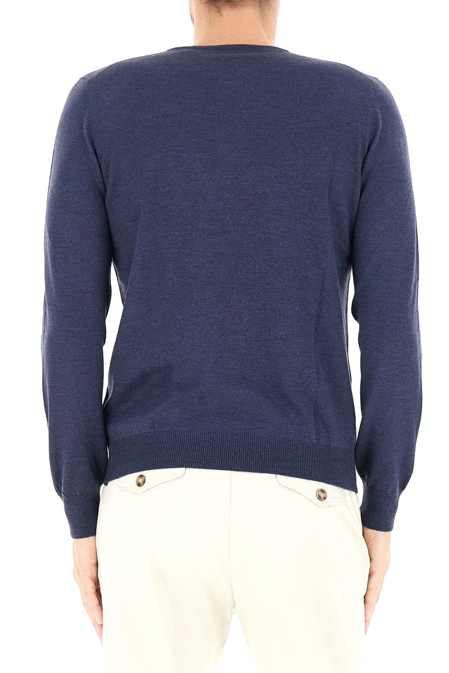 GRAN SASSO ΠΛΕΚΤΟ CREW NECK ΜΠΛΕ φωτογραφία