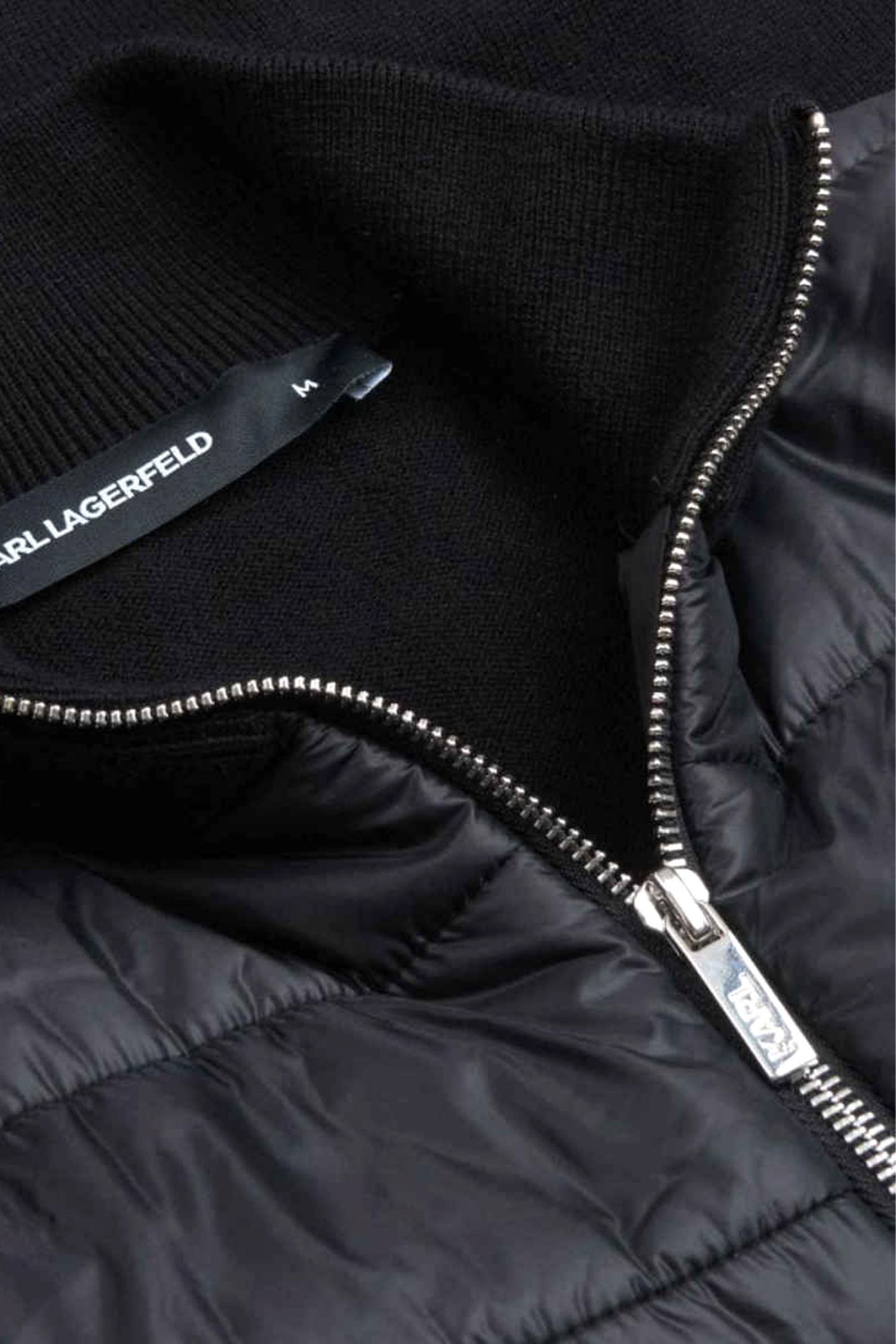 KARL LAGERFELD ΜΠΟΥΦΑΝΟΖΑΚΕΤΑ POCKETS ΜΑΥΡΟ