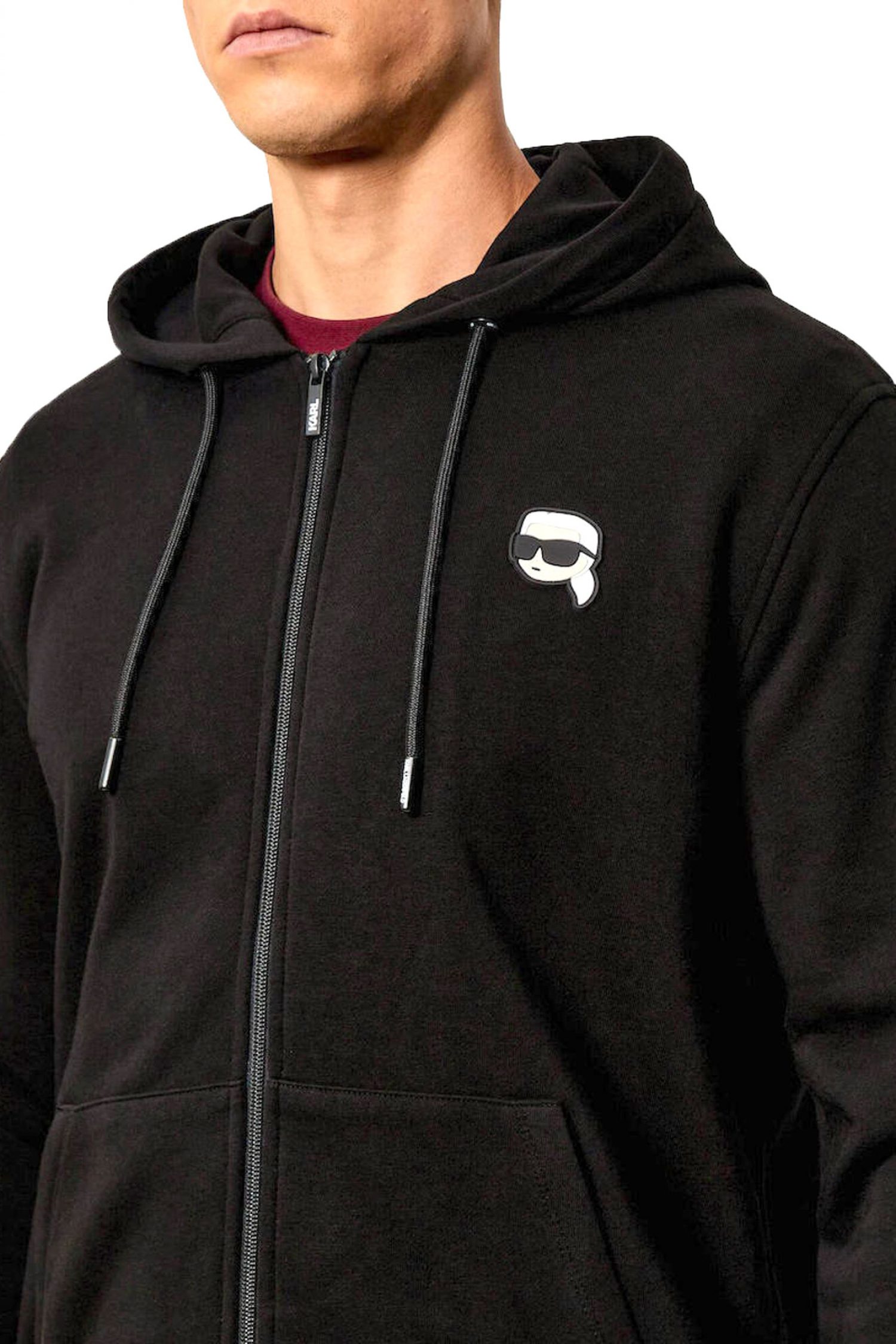 KARL LAGERFELD ΦΟΥΤΕΡ HOODIE LOGO ΜΑΥΡΟ φωτογραφία