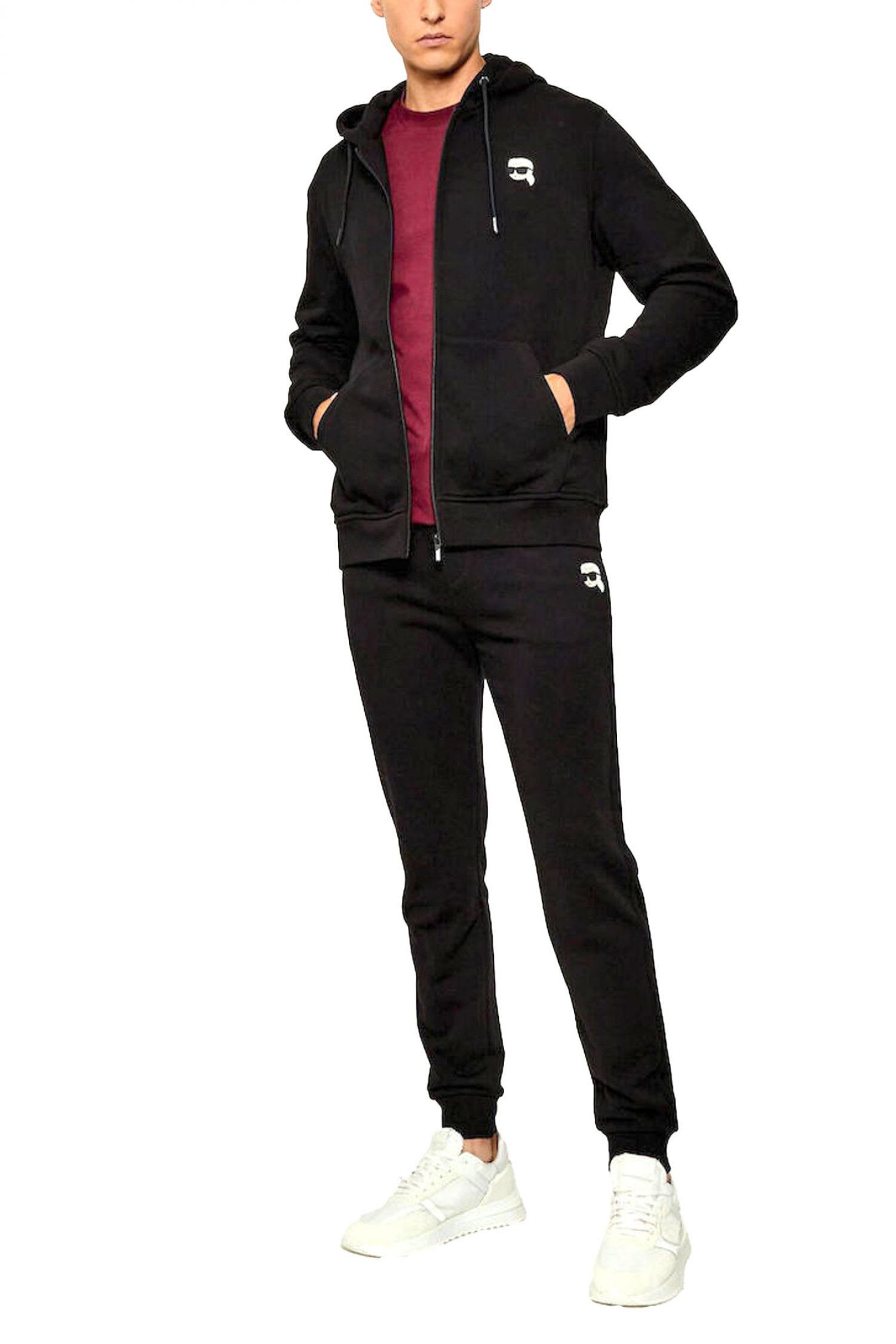 KARL LAGERFELD ΦΟΥΤΕΡ HOODIE LOGO ΜΑΥΡΟ φωτογραφία