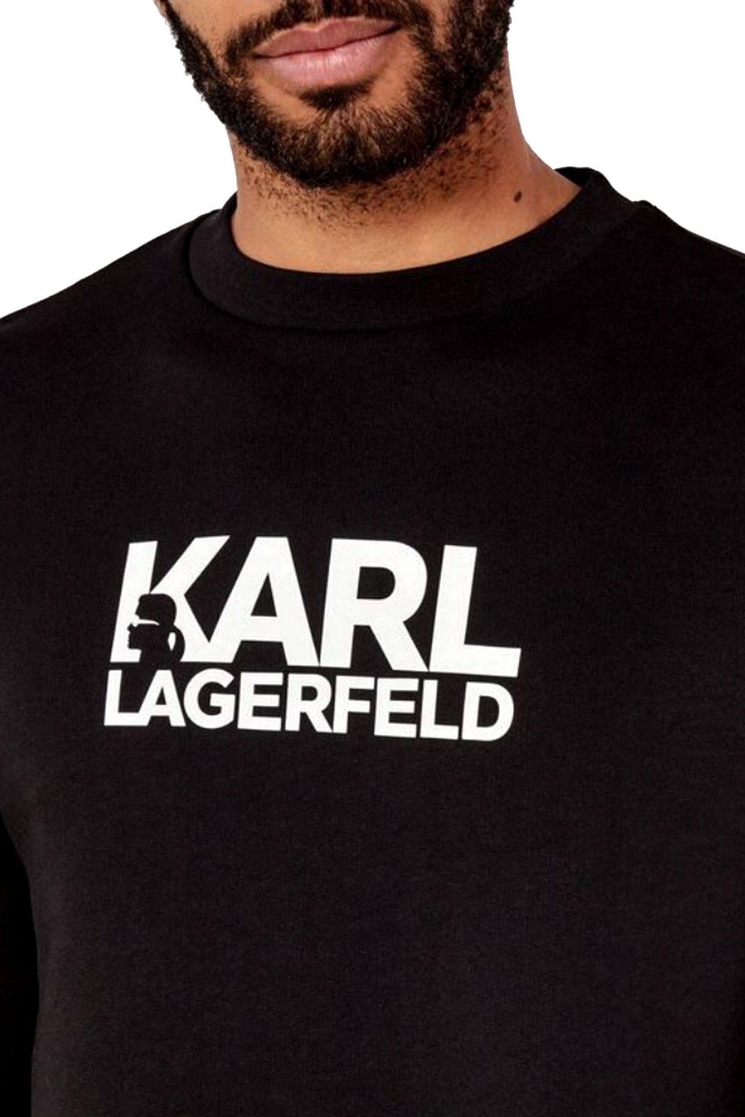 KARL LAGERFELD ΦΟΥΤΕΡ CREW NECK LOGO ΜΑΥΡΟ φωτογραφία