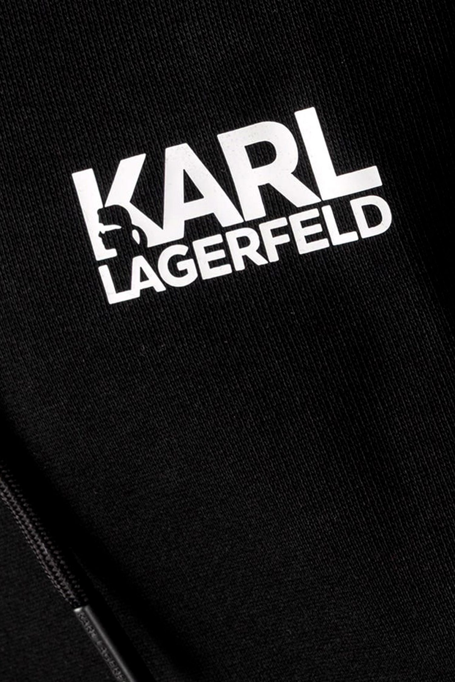 KARL LAGERFELD ΦΟΥΤΕΡ HOODIE LOGO ΜΑΥΡΟ