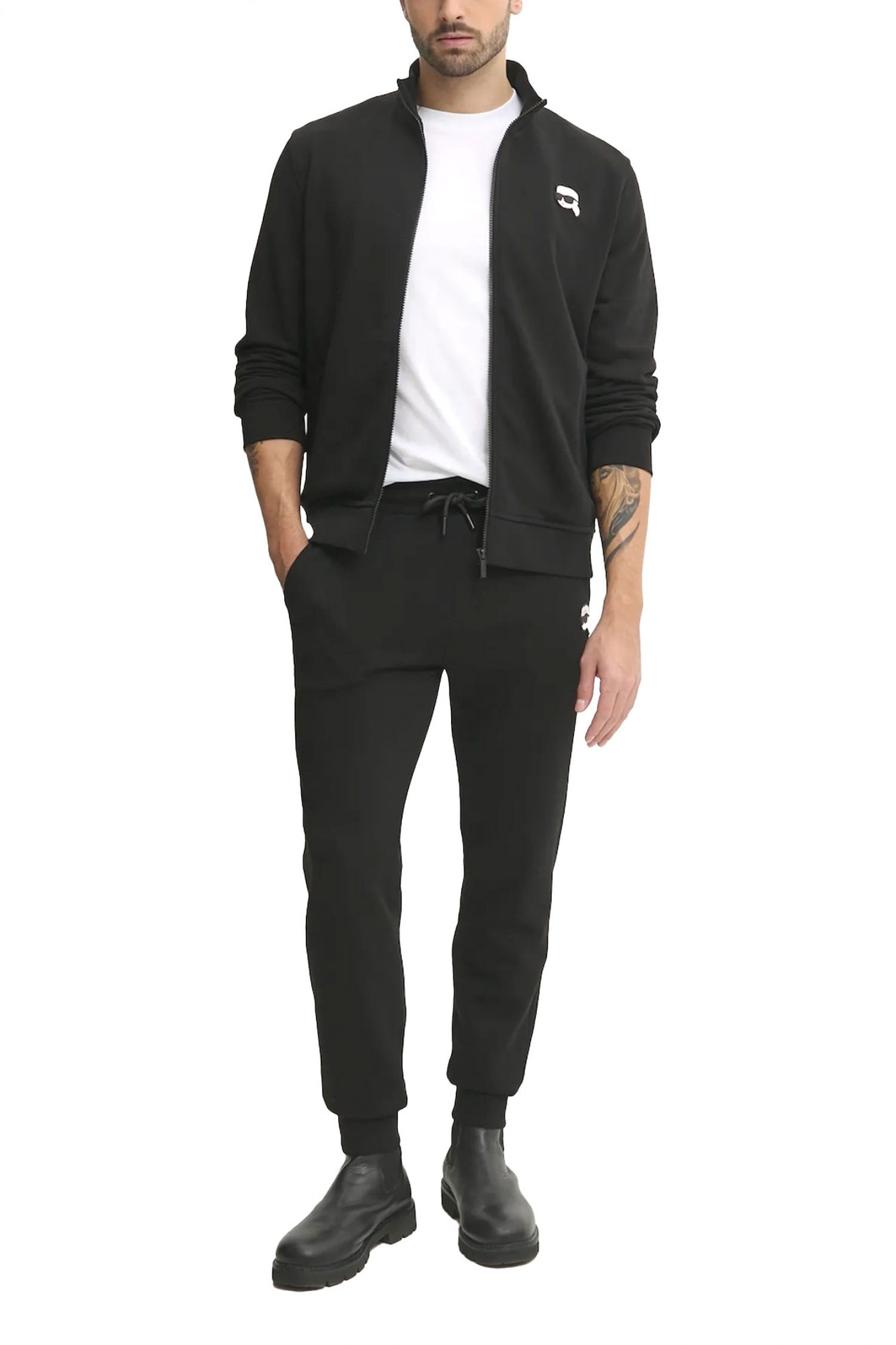 KARL LAGERFELD ΦΟΥΤΕΡ FULLZIP LOGO ΜΑΥΡΟ φωτογραφία