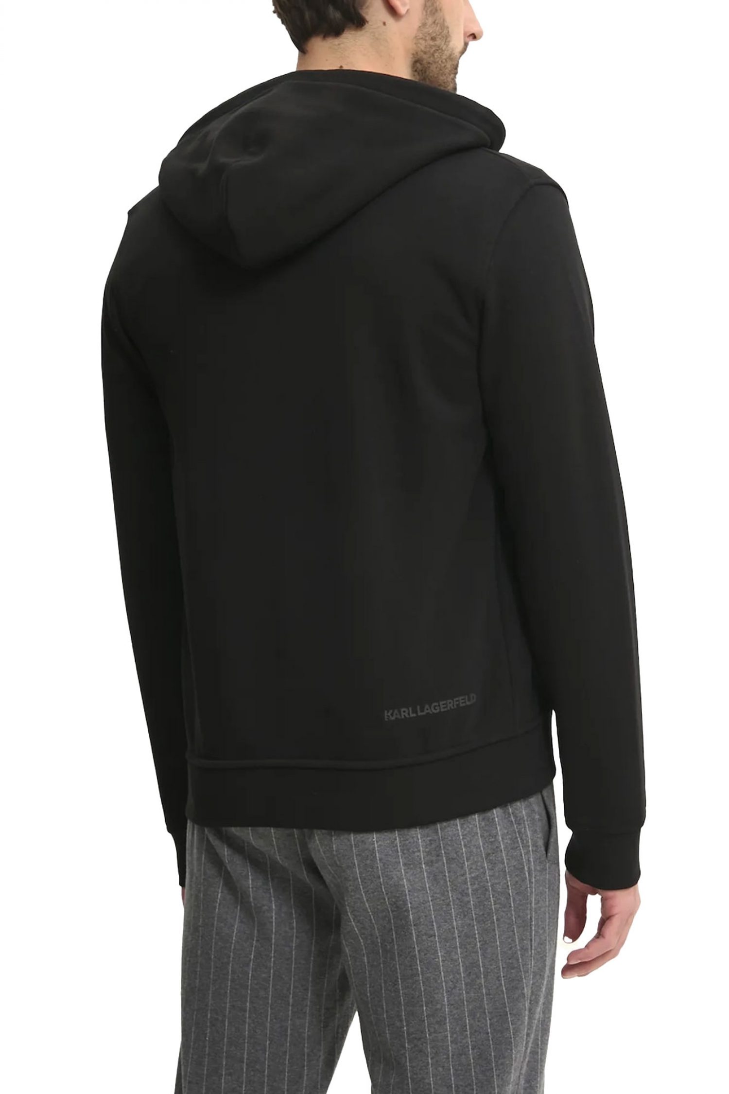 KARL LAGERFELD ΦΟΥΤΕΡ ZIPHOOD LOGO ΜΑΥΡΟ φωτογραφία