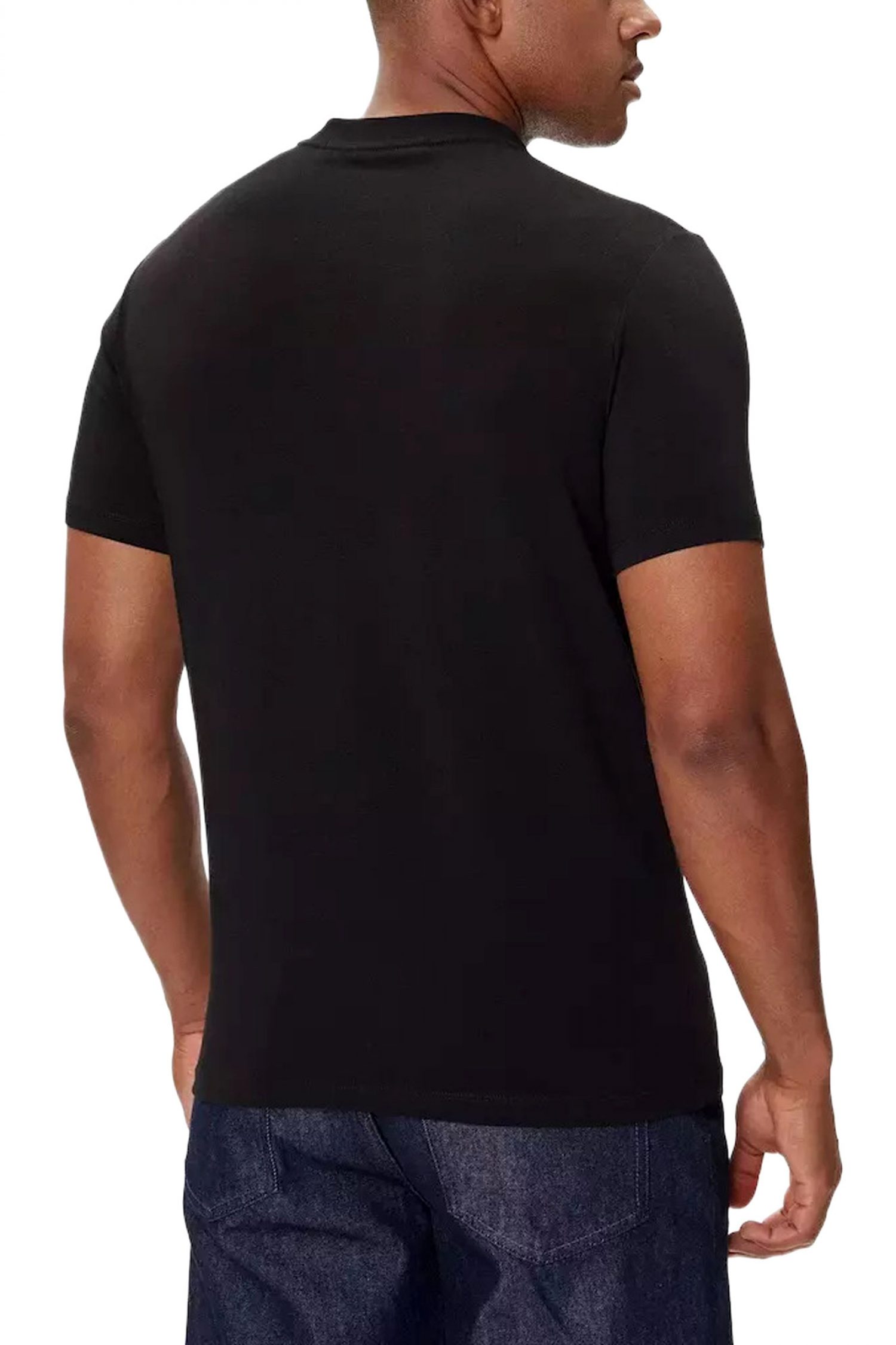 KARL LAGERFELD T-SHIRT CREW NECK GOLD LOGO ΜΑΥΡΟ