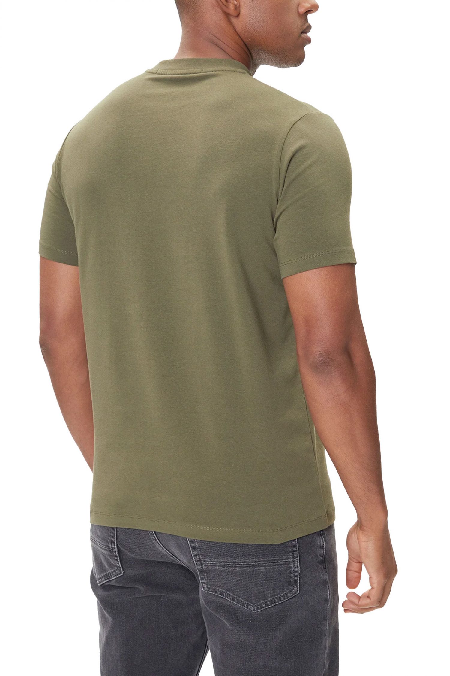 KARL LAGERFELD T-SHIRT CREW NECK LOGO ΧΑΚΙ