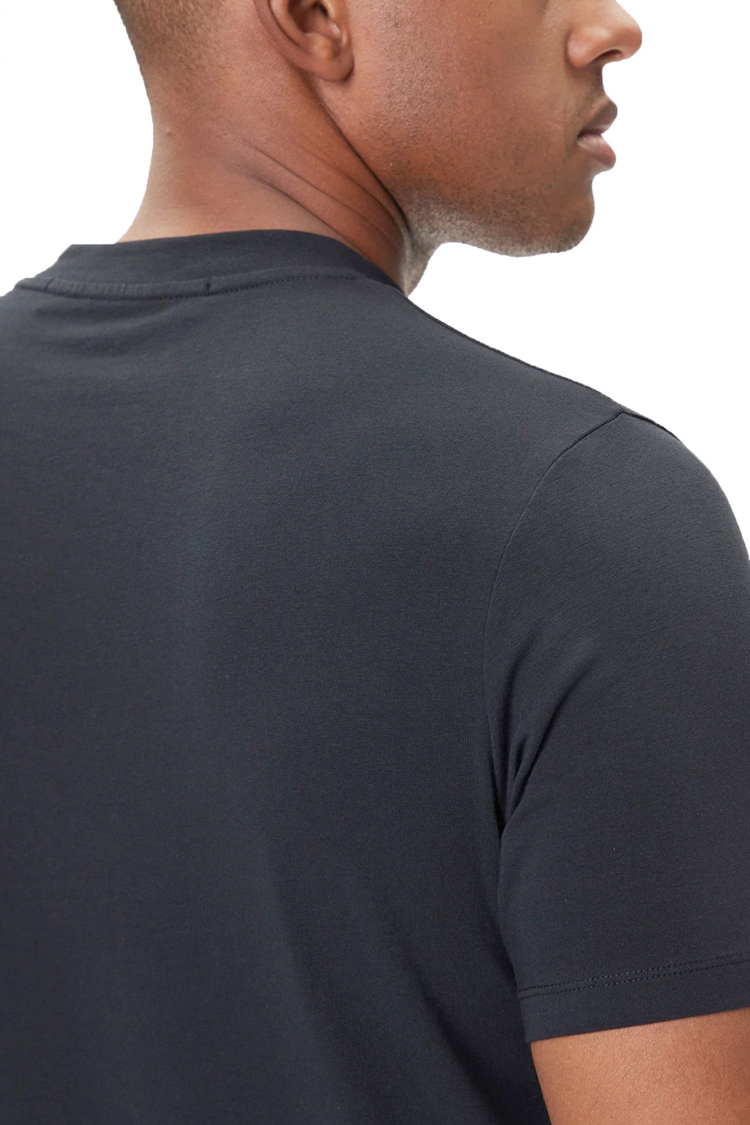 KARL LAGERFELD T-SHIRT CREW NECK SILVER LOGO ΜΠΛΕ