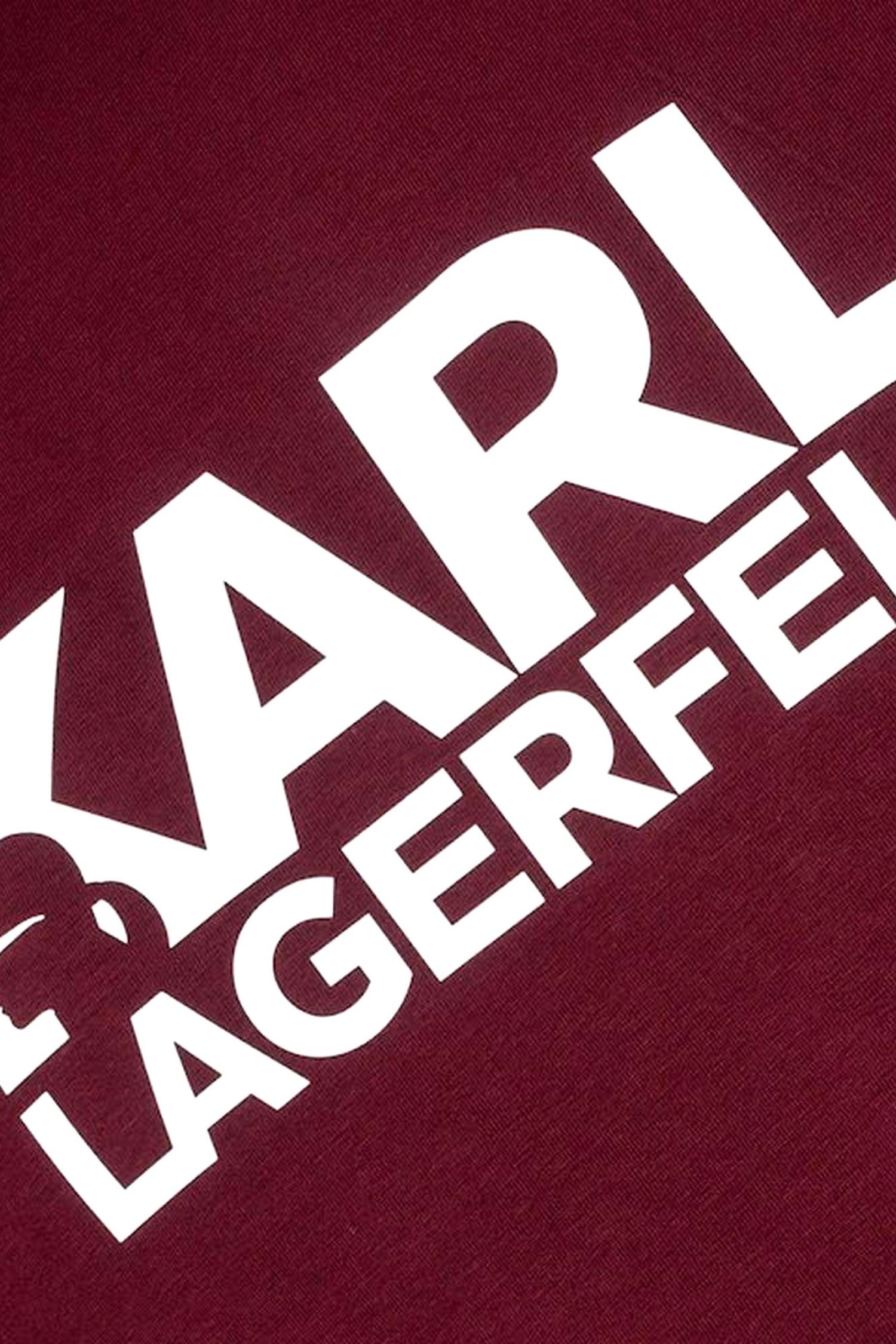 KARL LAGERFELD T-SHIRT CREW NECK LOGO ΜΠΟΡΝΤΩ