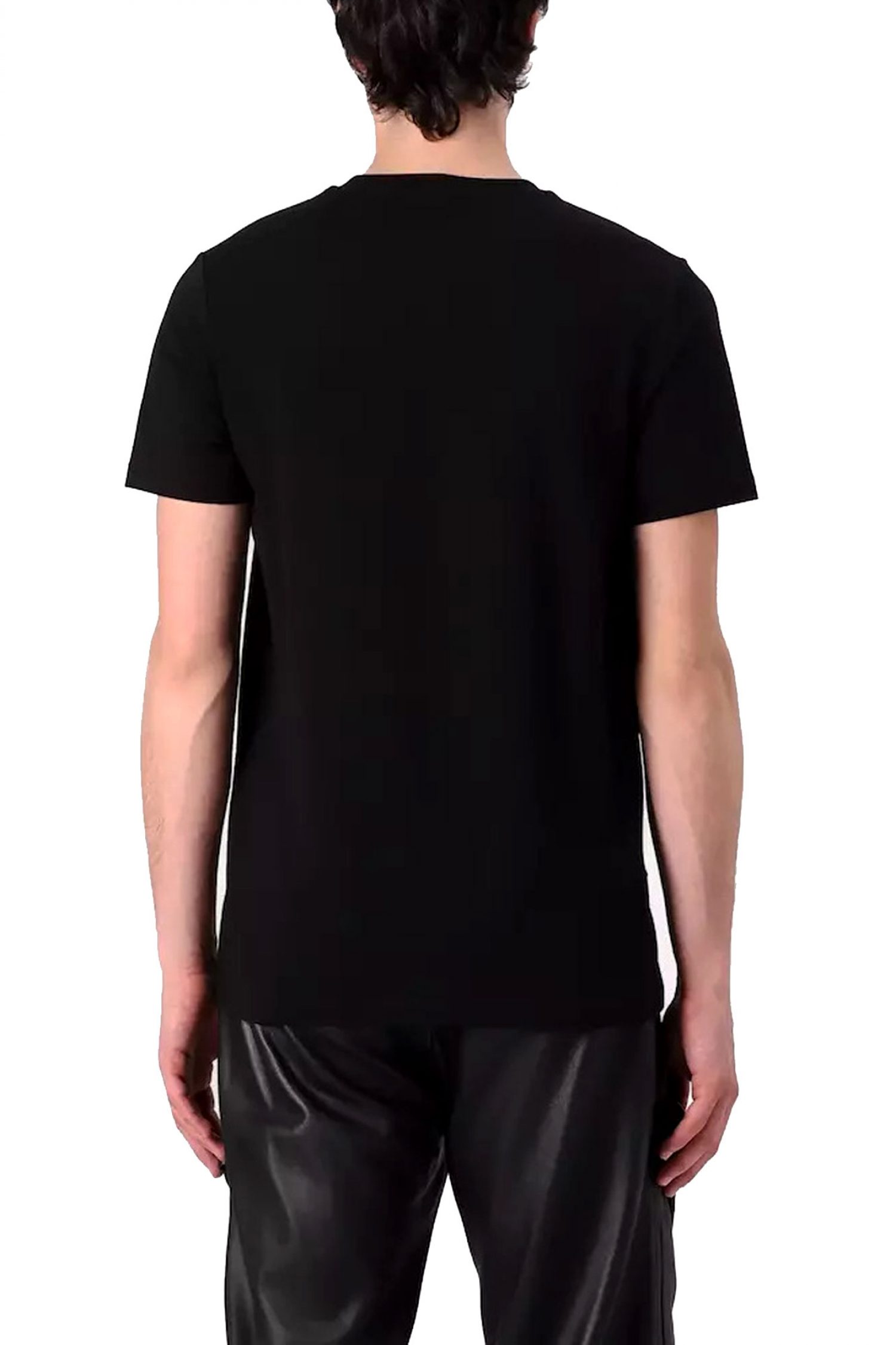 KARL LAGERFELD T-SHIRT CREW NECK LOGO ΜΑΥΡΟ