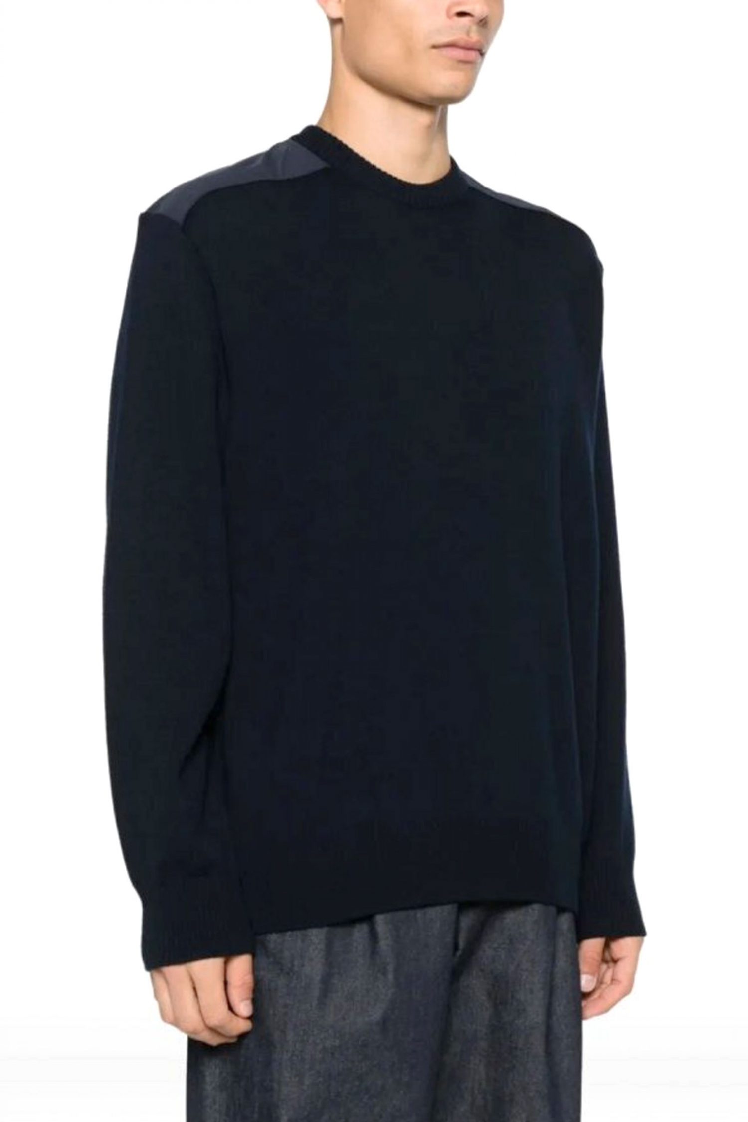 PAUL&SHARK ΠΛΕΚΤΟ CREW NECK LOGO ΜΠΛΕ