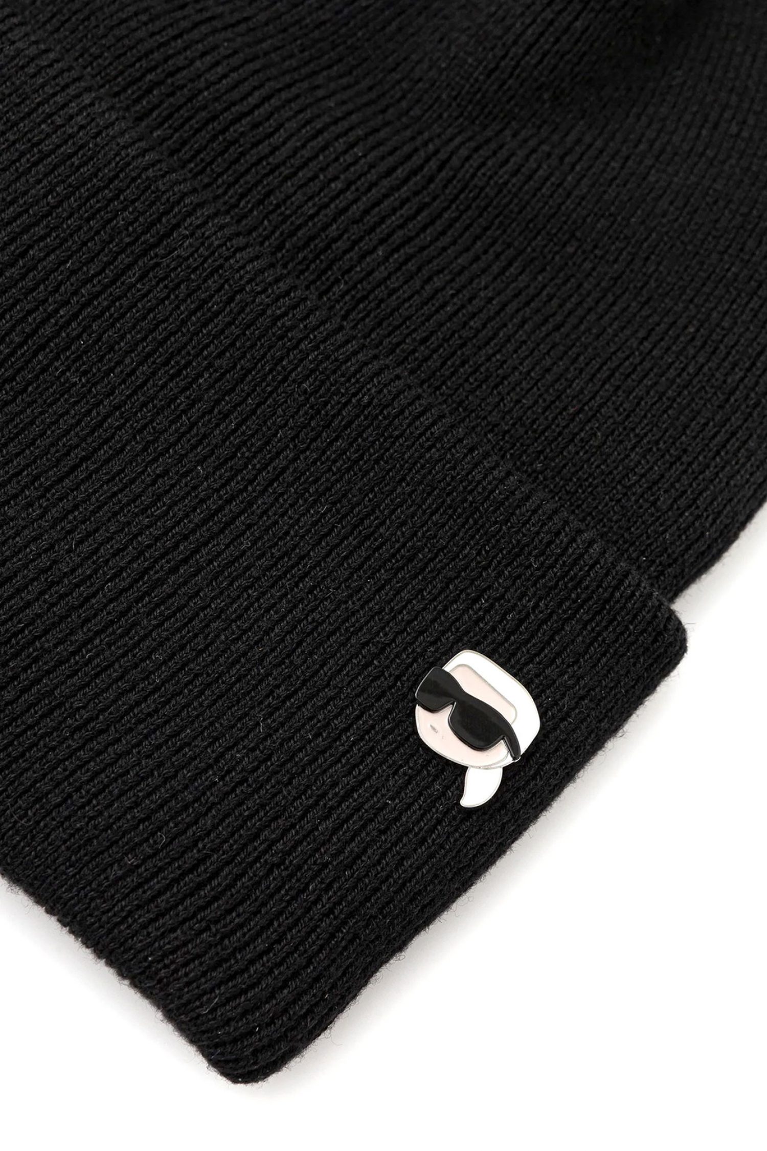 KARL LAGERFELD ΣΚΟΥΦΟΣ ΠΛΕΚΤΟ IKON PIN ΜΑΥΡΟ