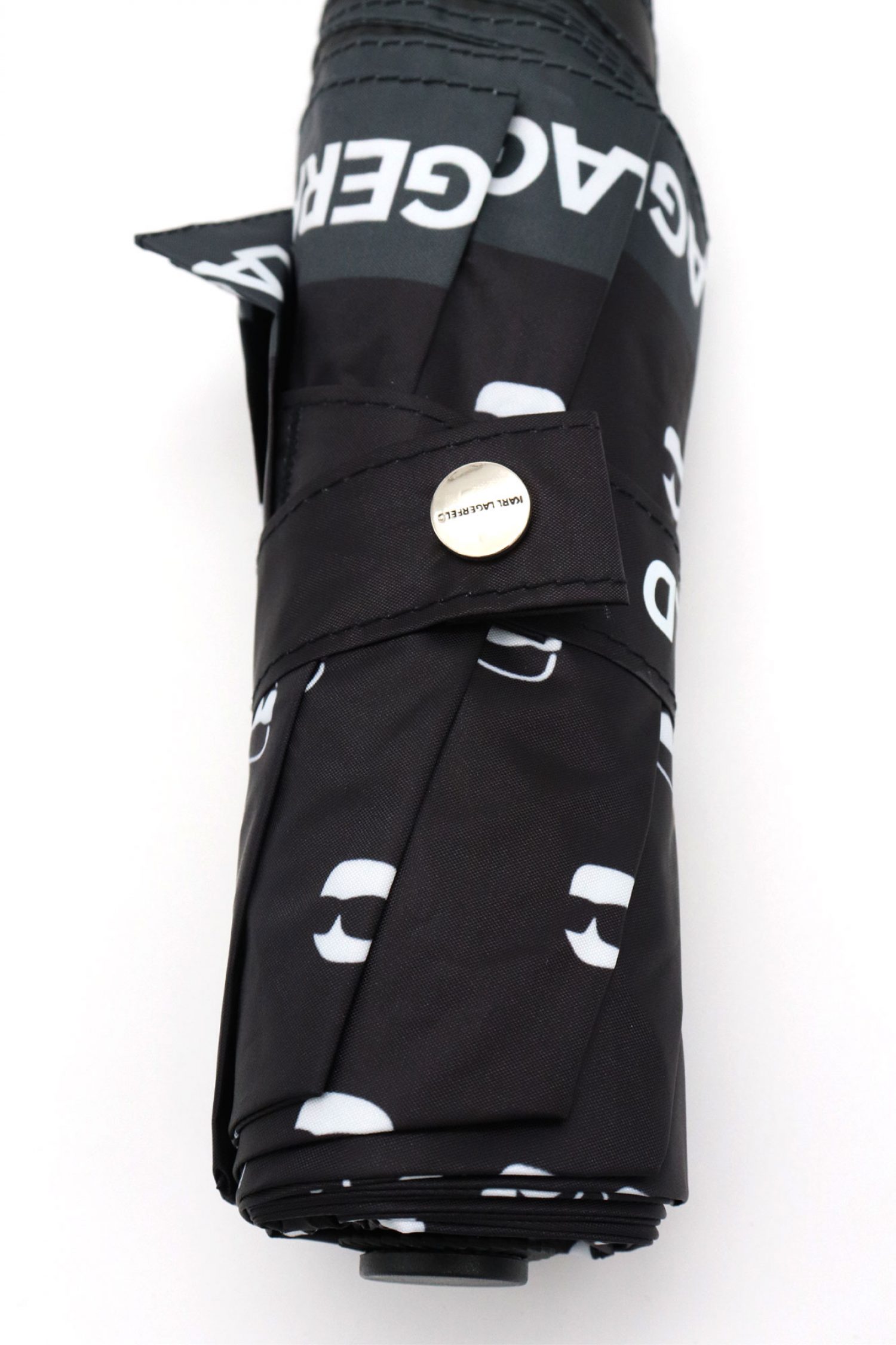 KARL LAGERFELD ΟΜΠΡΕΛΑ K/ICON AOP SMALL ΜΑΥΡΟ φωτογραφία