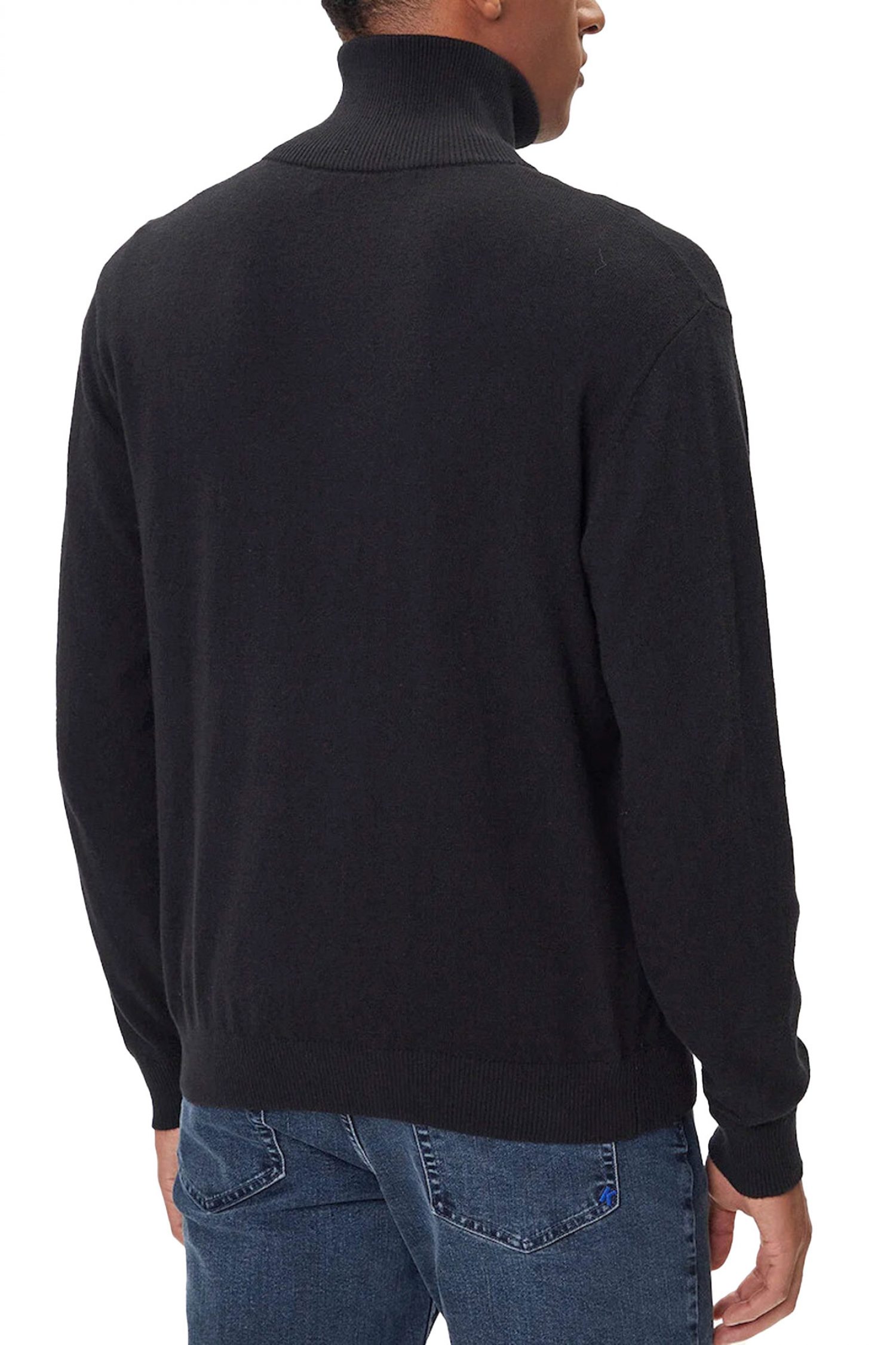 KARL LAGERFELD JEANS ΠΛΕΚΤΟ FULLZIP LOGO ΜΑΥΡΟ