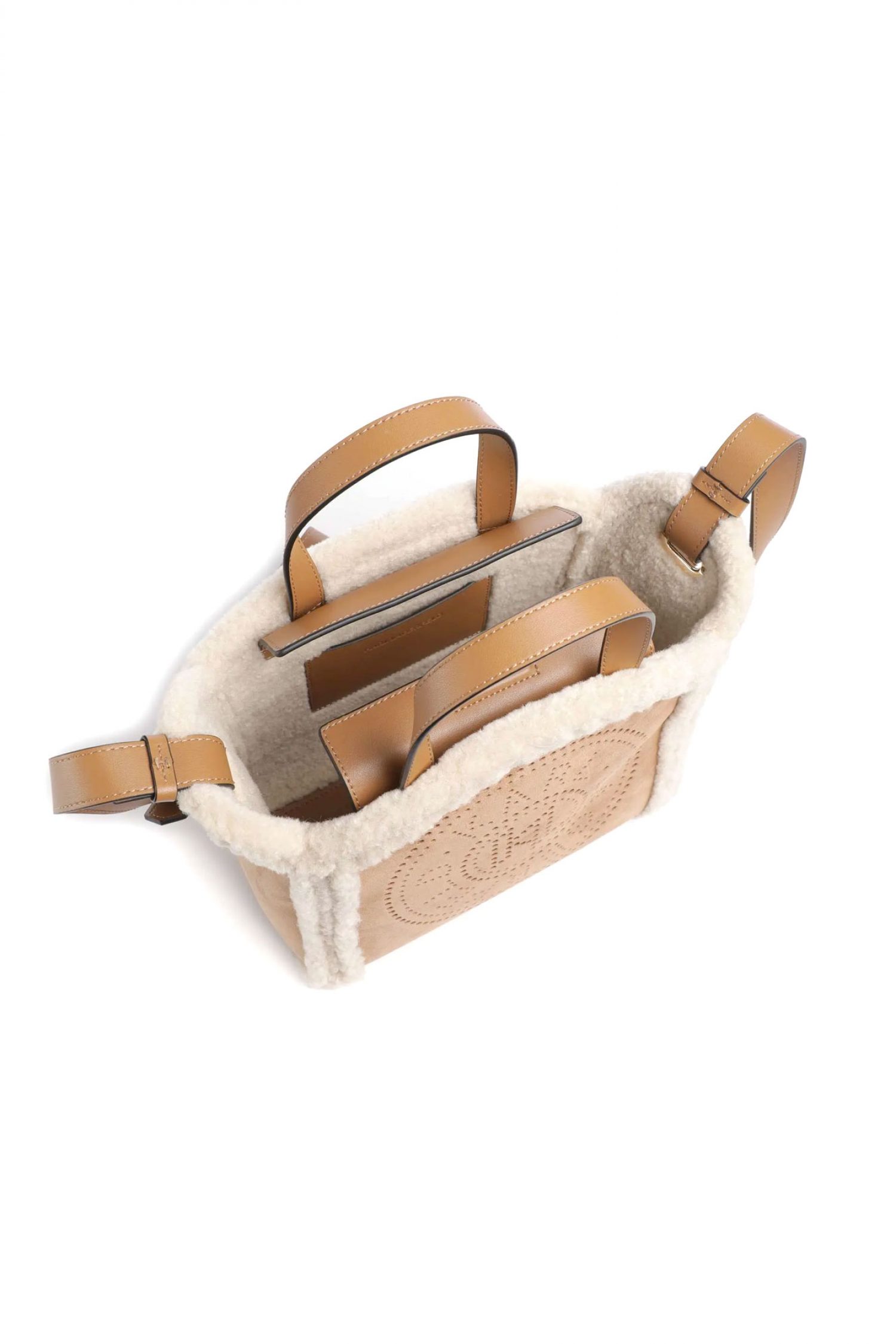 KARL LAGERFELD ΤΣΑΝΤΑ ΧΕΙΡΟΣ/CROSSBODY K/CIRCLE SM TOTE SHEARLING LOGO ΚΑΜΗΛΟ φωτογραφία