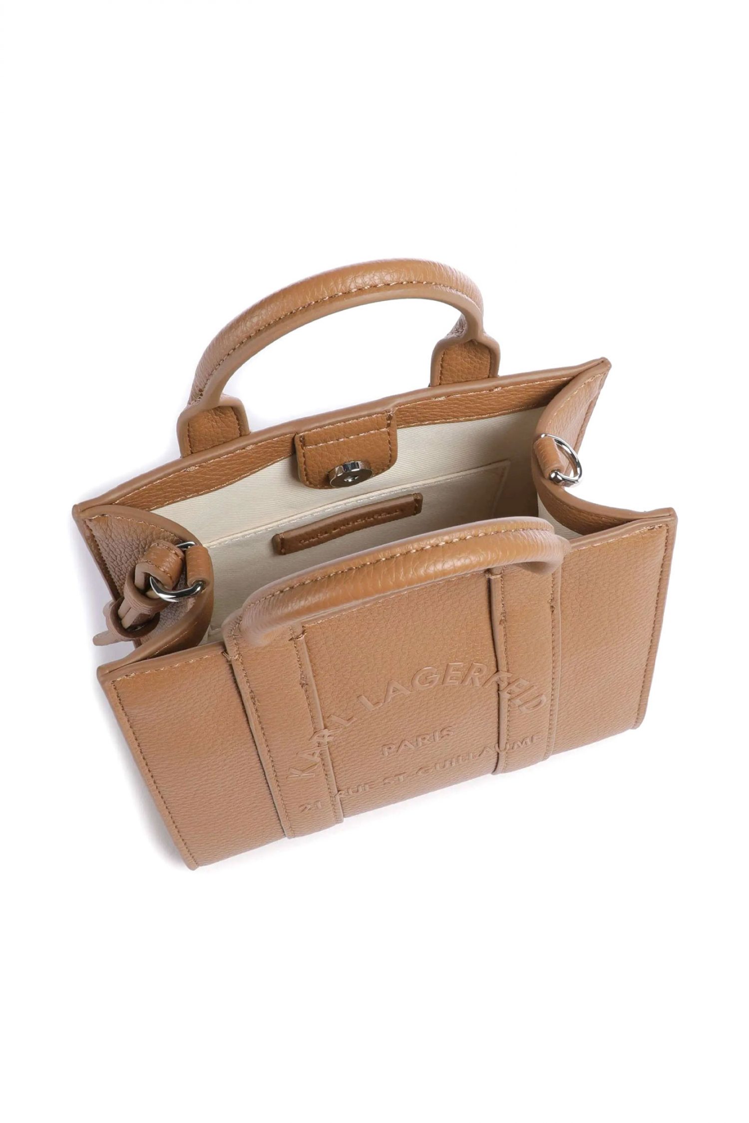 KARL LAGERFELD ΤΣΑΝΤΑ XEIΡΟΣ/CROSSBODY K/RSG PEBBLE MINI SQUARE TOTE LOGO ΚΑΜΗΛΟ φωτογραφία