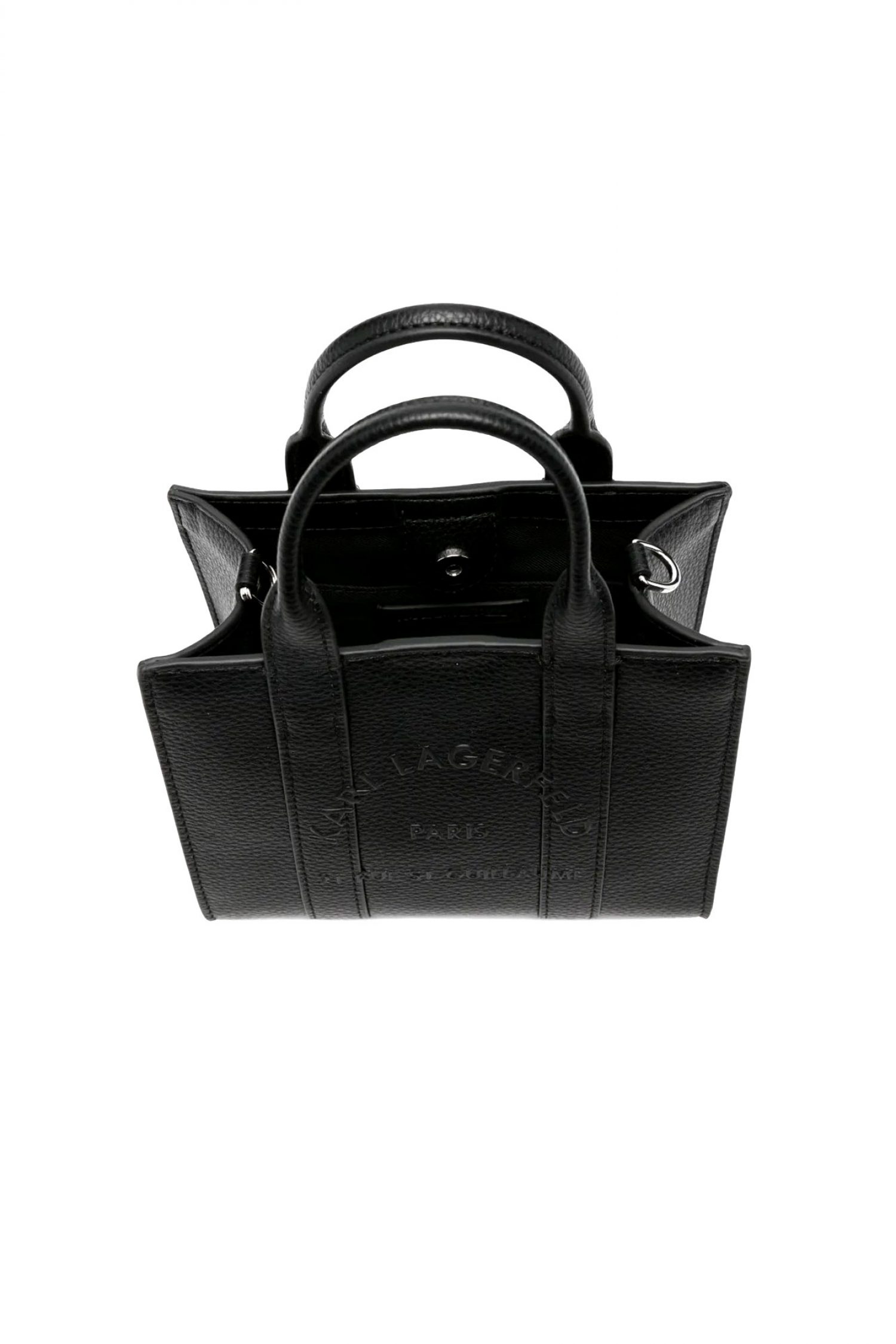 KARL LAGERFELD ΤΣΑΝΤΑ XEIΡΟΣ/CROSSBODY K/RSG PEBBLE MINI SQUARE TOTE LOGO ΜΑΥΡΟ φωτογραφία