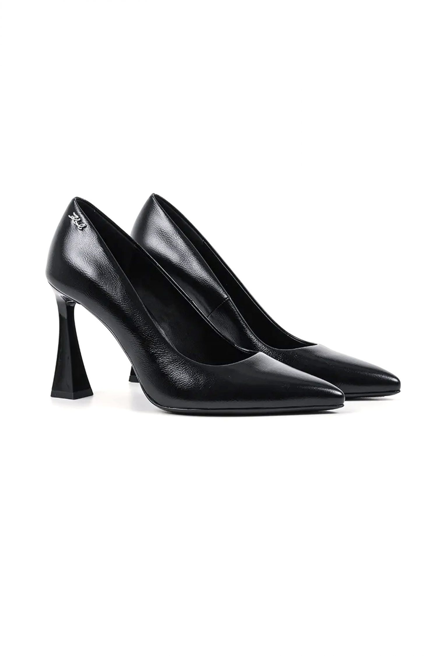 KARL LAGERFELD ΠΑΠΟΥΤΣΙΑ ΓΟΒΕΣ DEBUTANTE PUMP METAΛΛΙΚΟ LOGO ΜΑΥΡΟ φωτογραφία