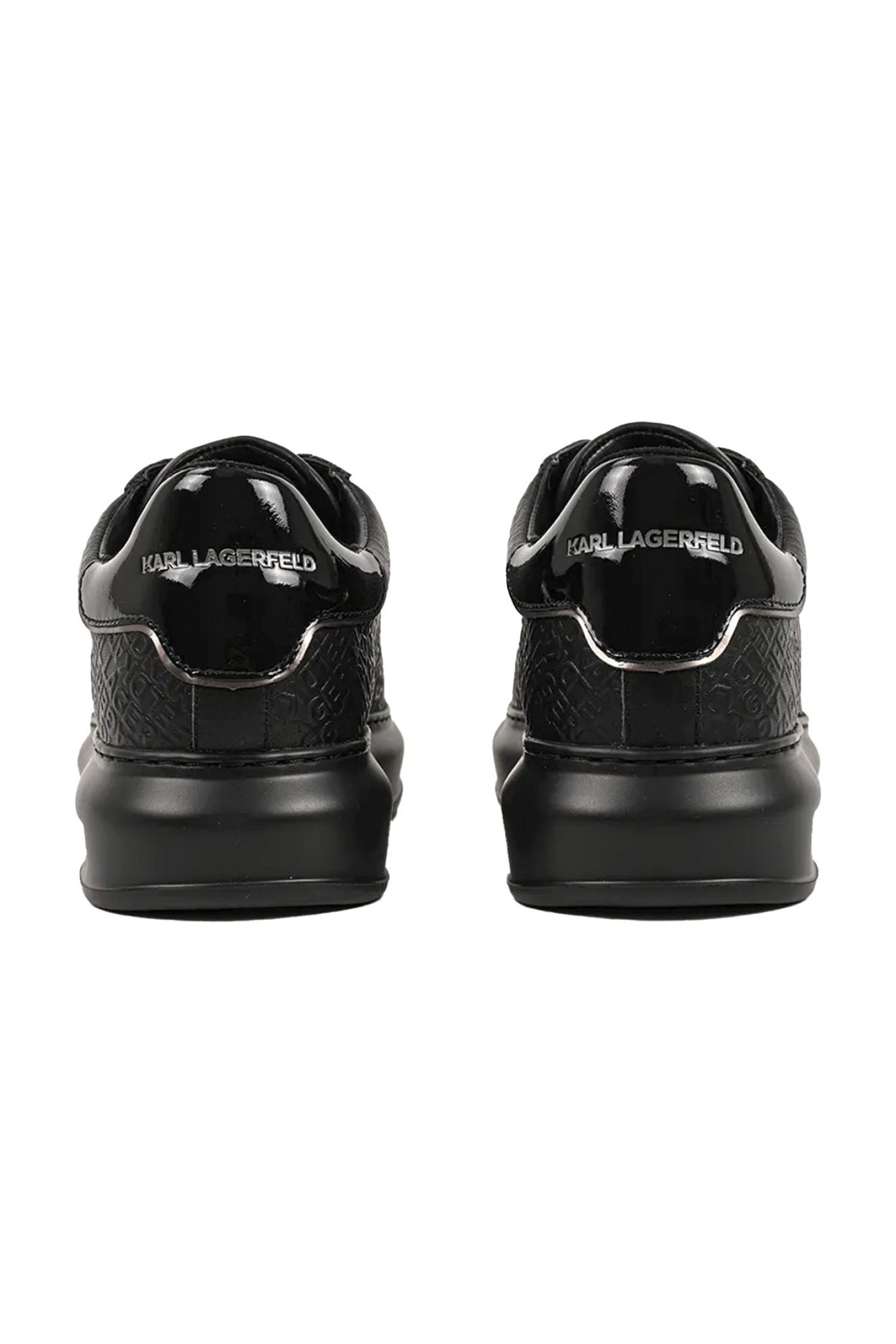 KARL LAGERFELD ΠΑΠΟΥΤΣΙΑ SNEAKERS KAPRI EMBOSS REPEAT ΜΑΥΡΟ