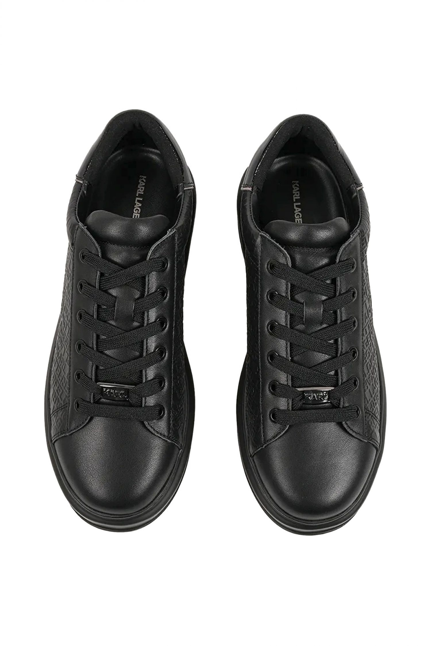 KARL LAGERFELD ΠΑΠΟΥΤΣΙΑ SNEAKERS KAPRI EMBOSS REPEAT ΜΑΥΡΟ
