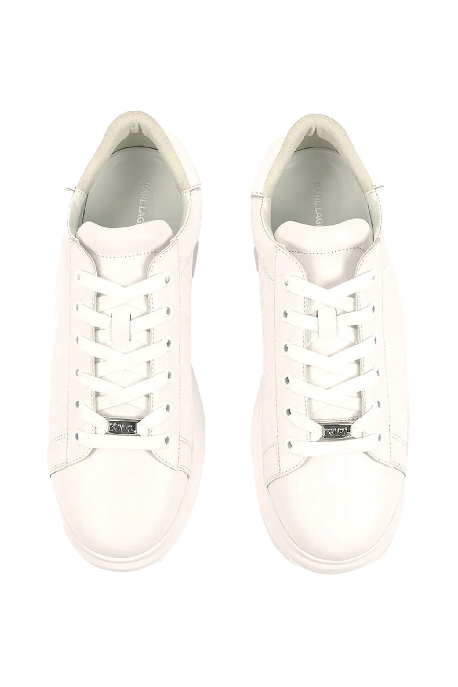 KARL LAGERFELD ΠΑΠΟΥΤΣΙΑ SNEAKERS KAPRI EMBOSS REPEAT ΛΕΥΚΟ