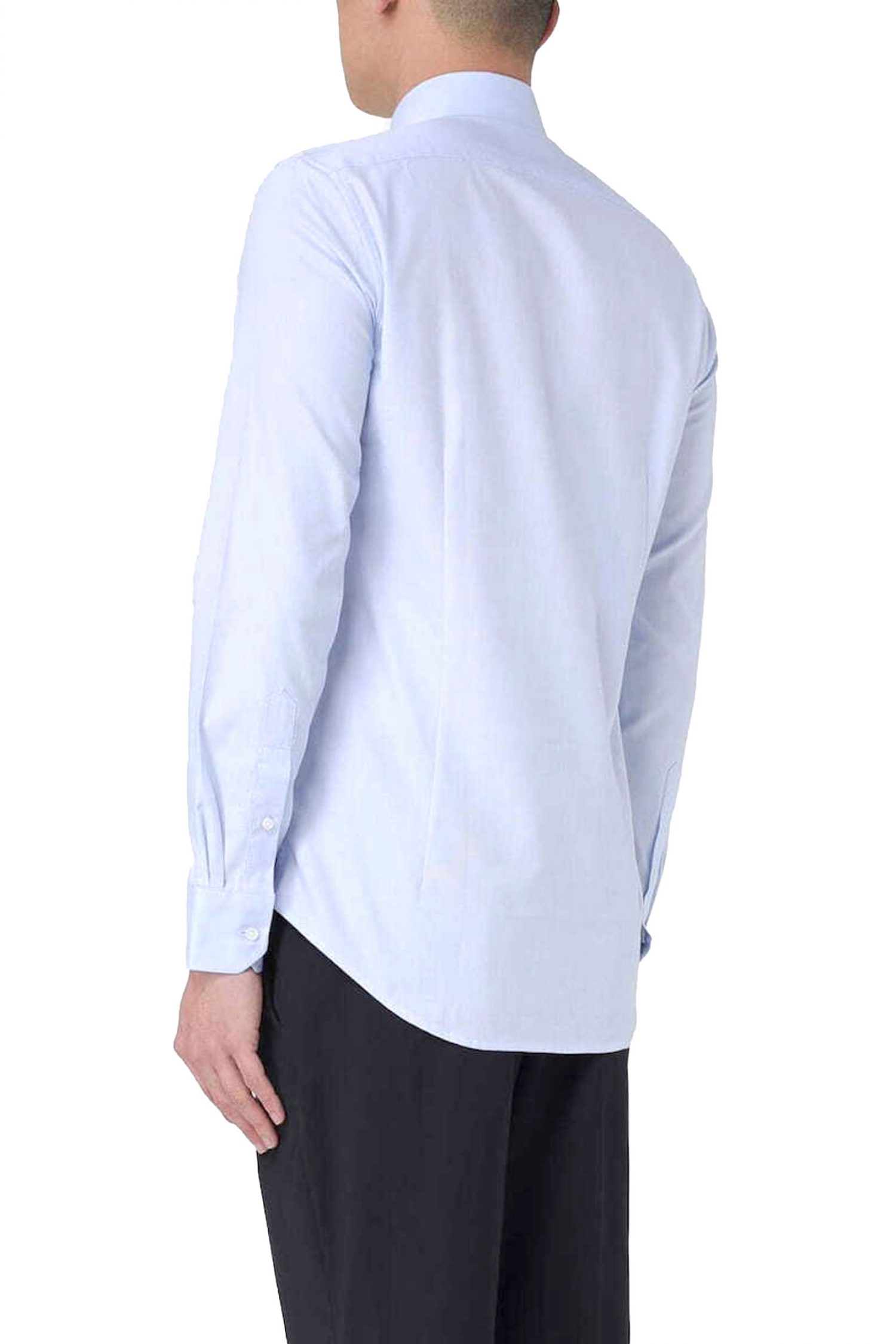 MICHAEL KORS ΠΟΥΚΑΜΙΣΟ ΜΙΚΡΟΣΧΕΔΙΟ SLIM FIT EASY CARE STRETCH ΣΙΕΛ