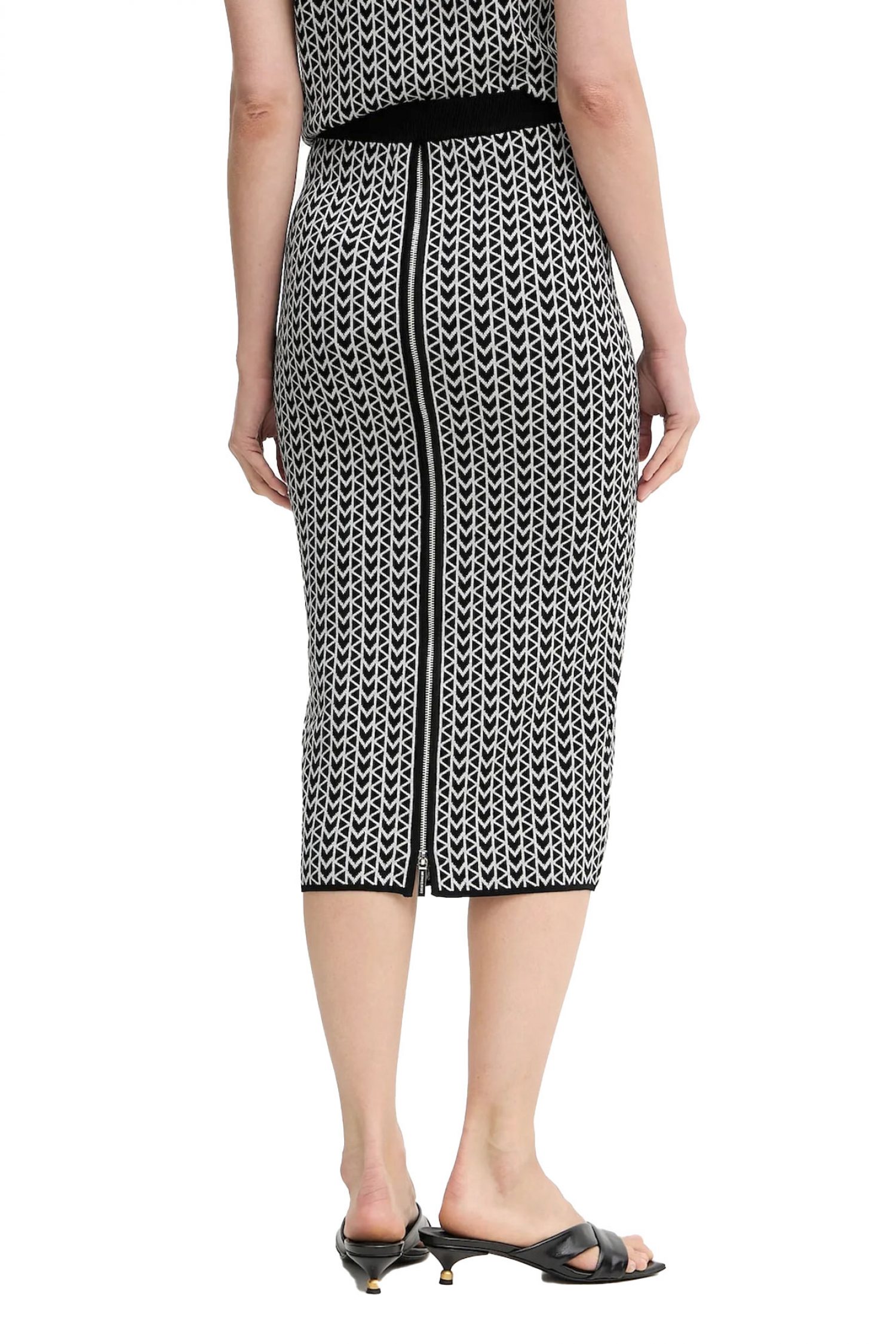 MICHAEL KORS ΦΟΥΣΤΑ MIDI ΠΛΕΚΤΟ ALL OVER PRINT ΦΕΡΜΟΥΑΡ ΠΙΣΩ ΜΑΥΡΟ-ΛΕΥΚΟ φωτογραφία