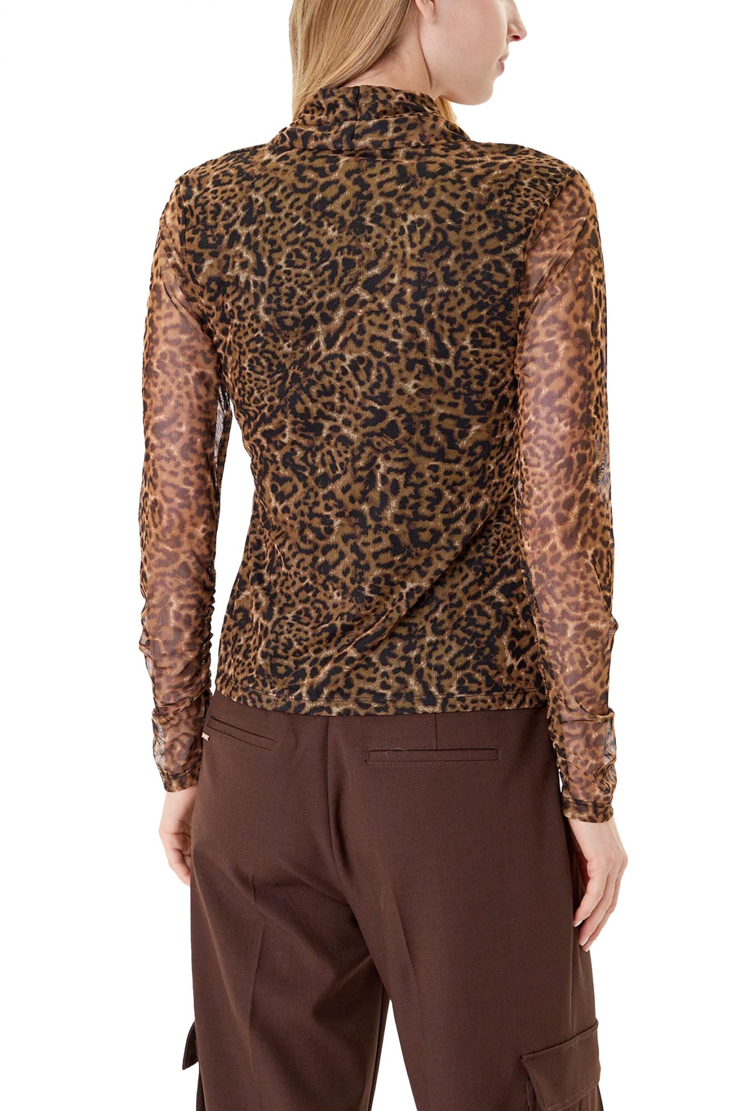 DKNY ΜΠΛΟΥΖΑ V-NECK ΛΕΟΠΑΡ