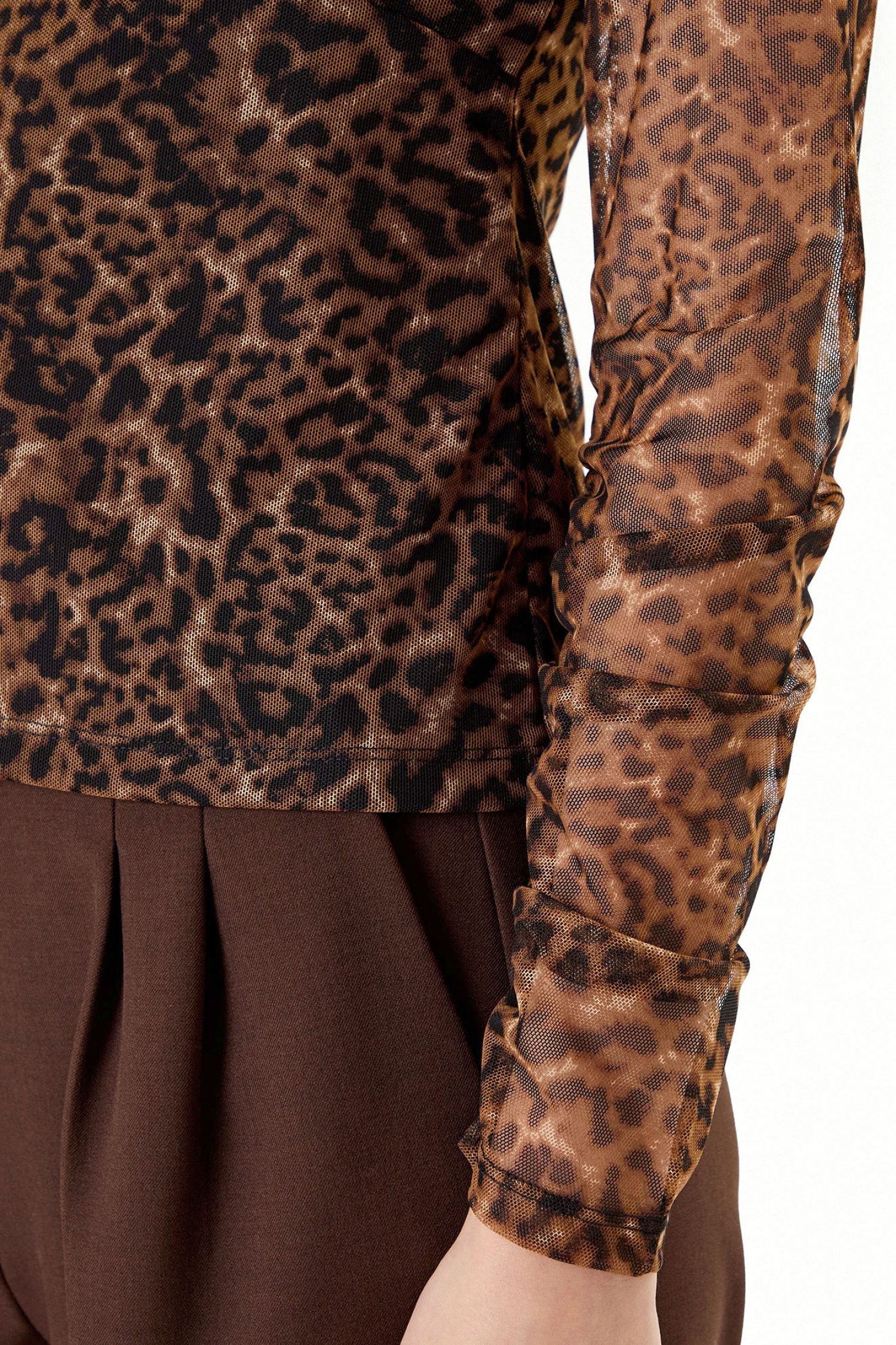 DKNY ΜΠΛΟΥΖΑ V-NECK ΛΕΟΠΑΡ