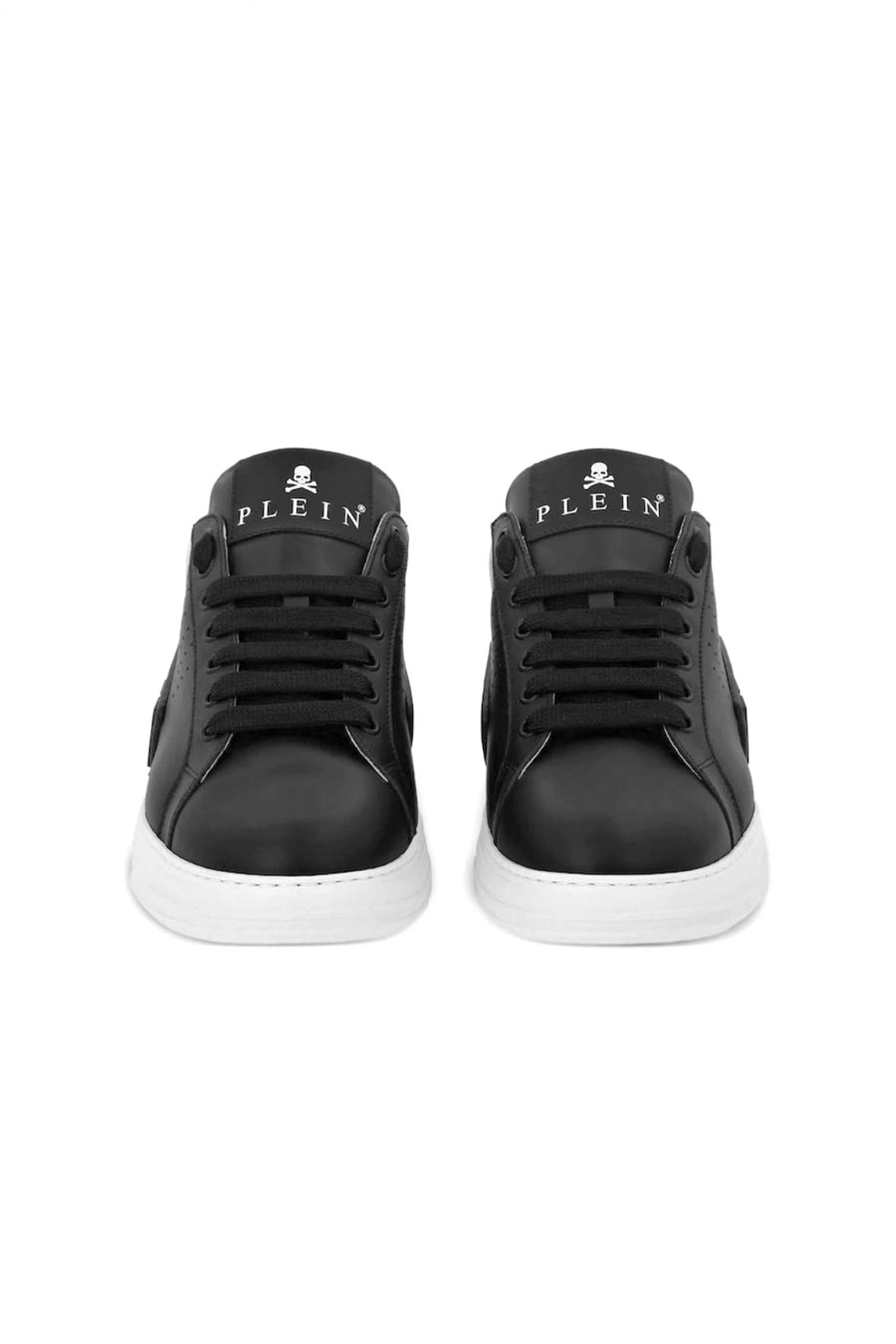 PHILIPP PLEIN ΠΑΠΟΥΤΣΙΑ SNEAKERS LOW TOP HEXAGON LOGO ΜΑΥΡΟ