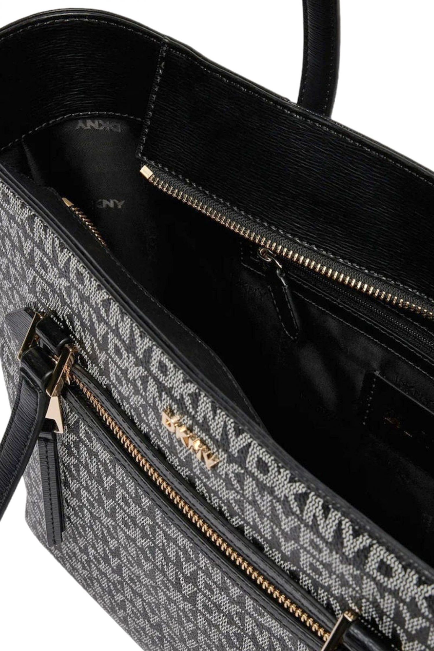 DKNY ΤΣΑΝΤΑ ΩΜΟΥ BRYANT AVE TOTE ALL OVER LOGO ΜΑΥΡΟ