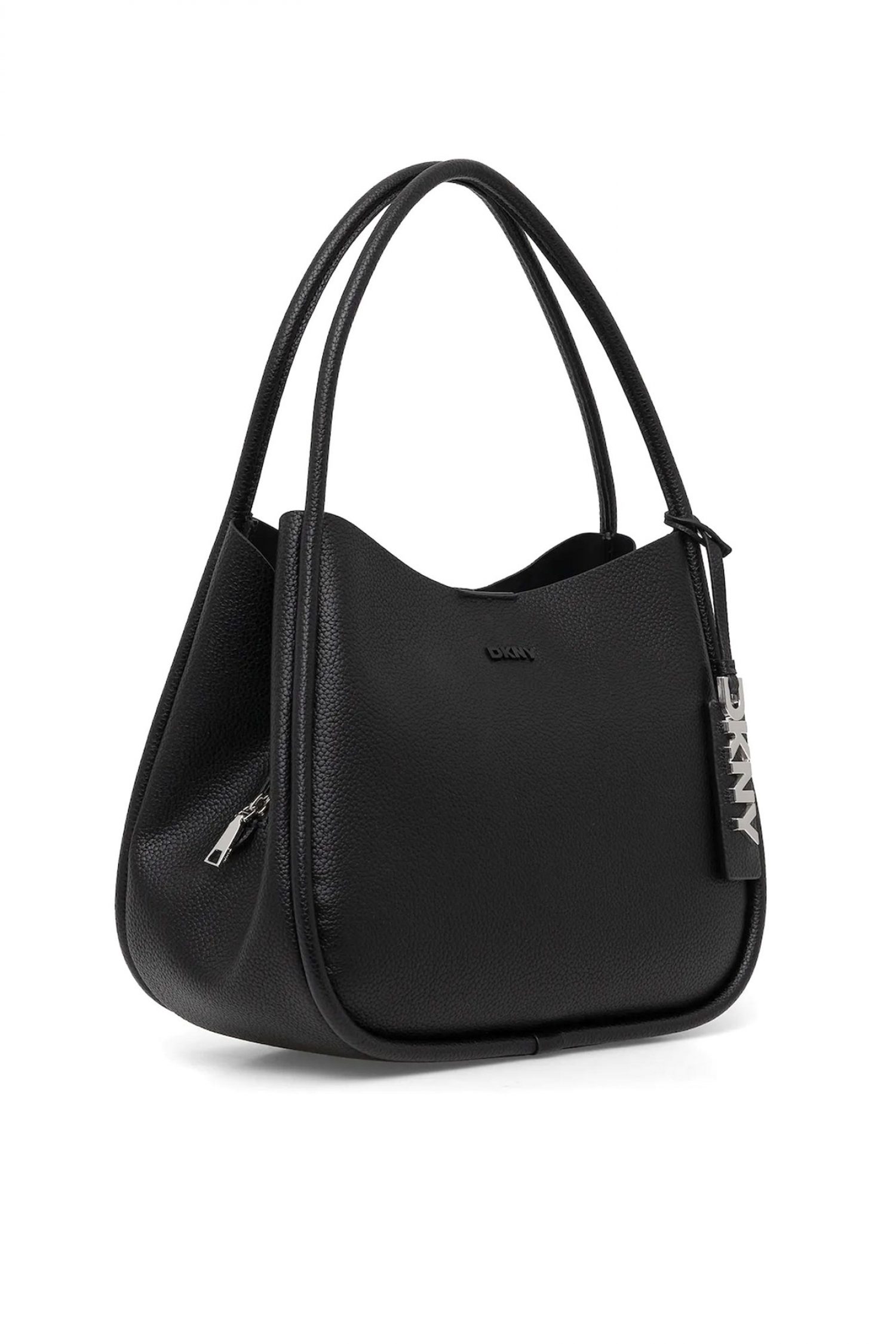 DKNY ΤΣΑΝΤΑ ΩΜΟΥ CAPRI HOBOS LOGO ΜΑΥΡΟ