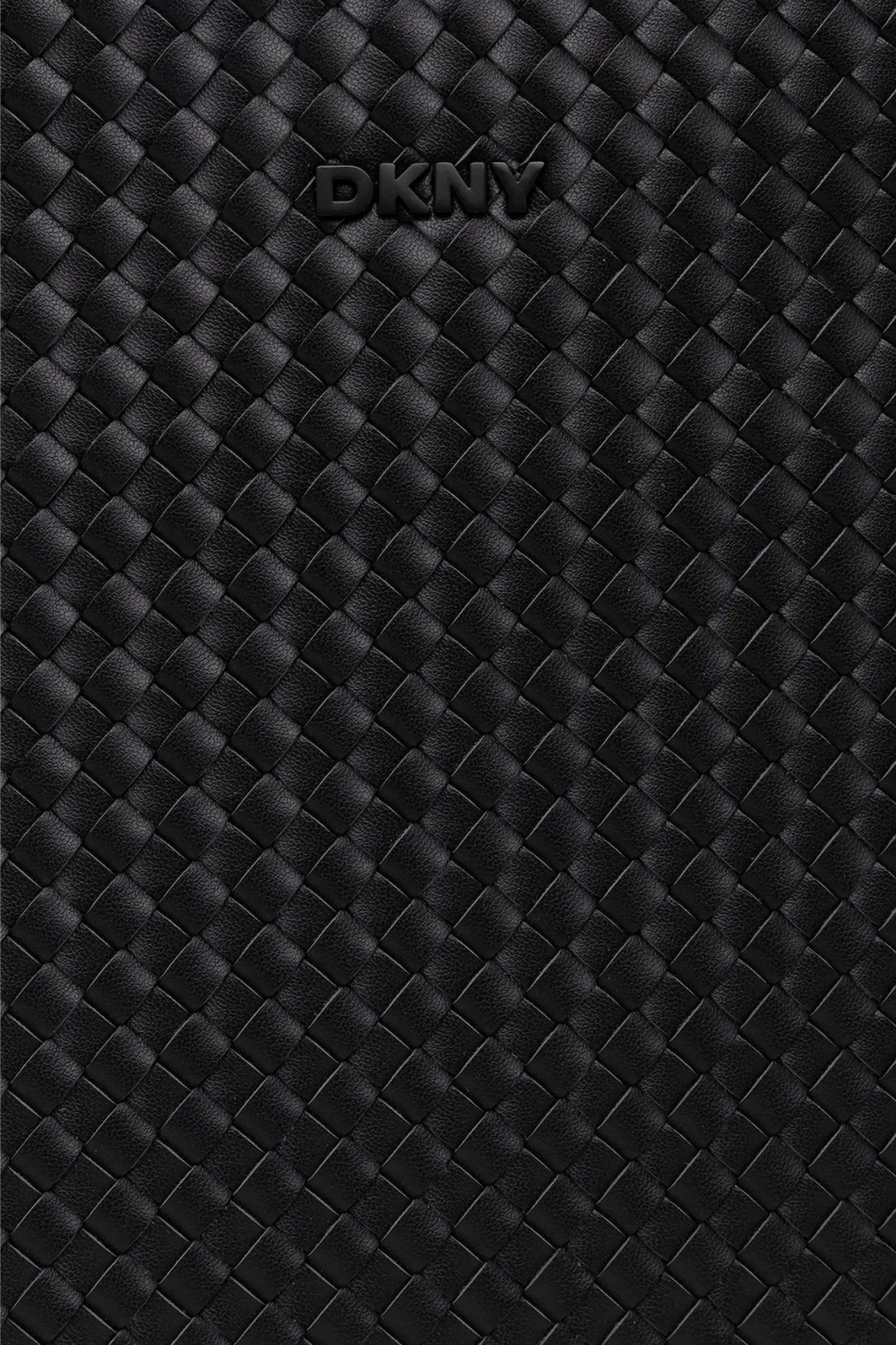 DKNY ΤΣΑΝΤΑ ΩΜΟΥ CAPRI HOBOS ΠΛΕΞΗ LOGO ΜΑΥΡΟ