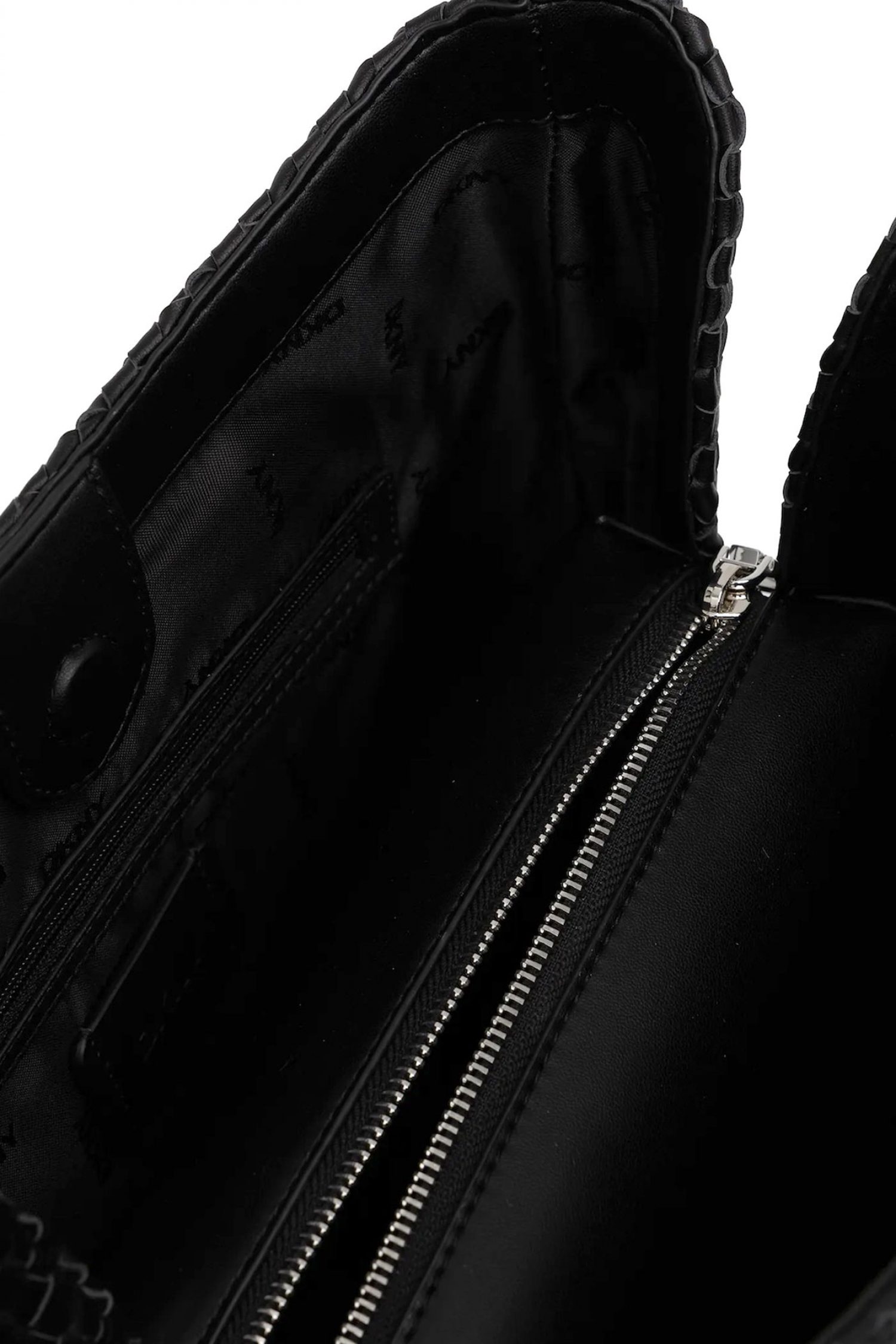 DKNY ΤΣΑΝΤΑ ΩΜΟΥ CAPRI HOBOS ΠΛΕΞΗ LOGO ΜΑΥΡΟ