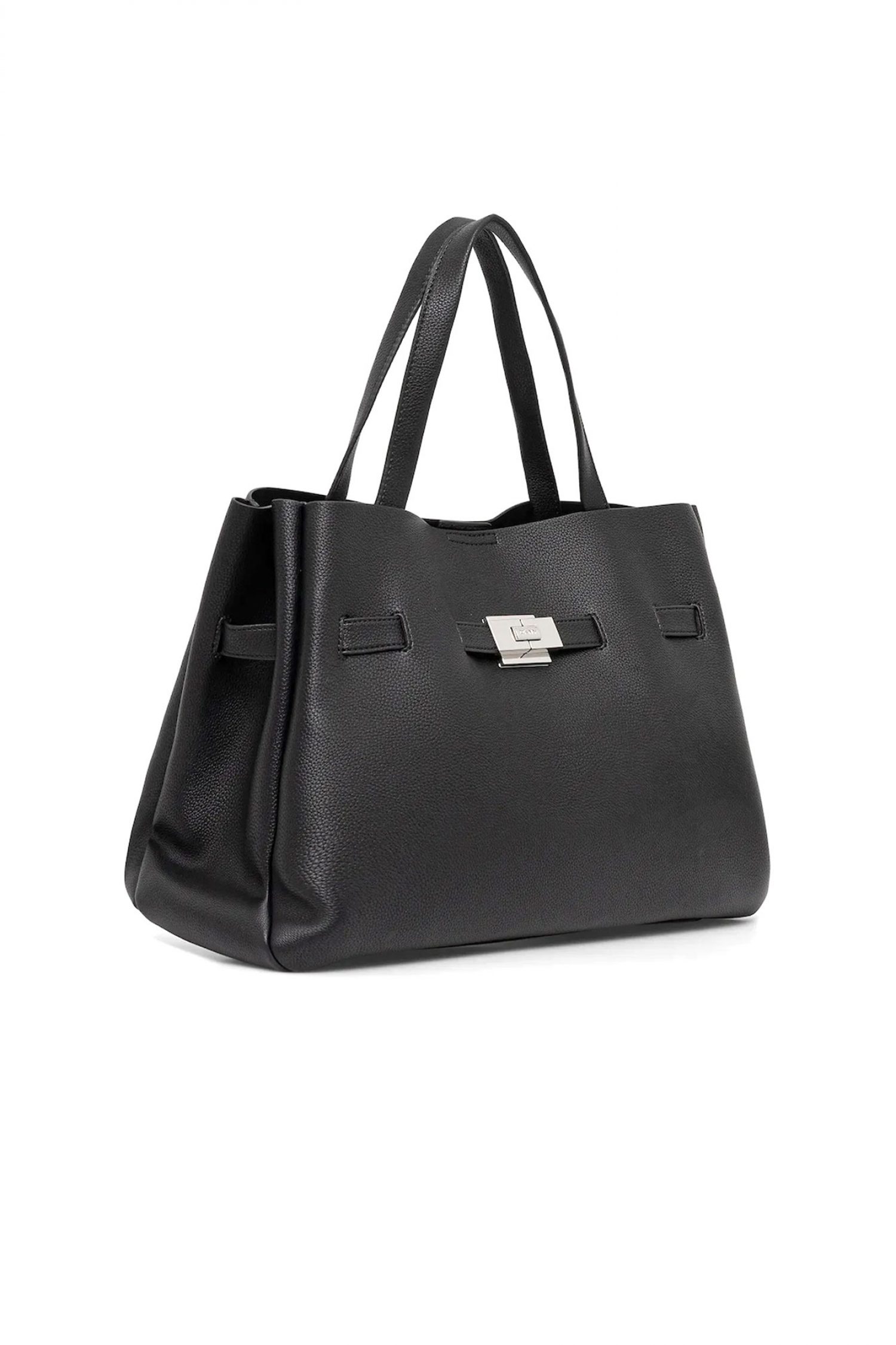 DKNY ΤΣΑΝΤΑ ΩΜΟΥ BRYAR SATCHELS LOGO ΜΑΥΡΟ