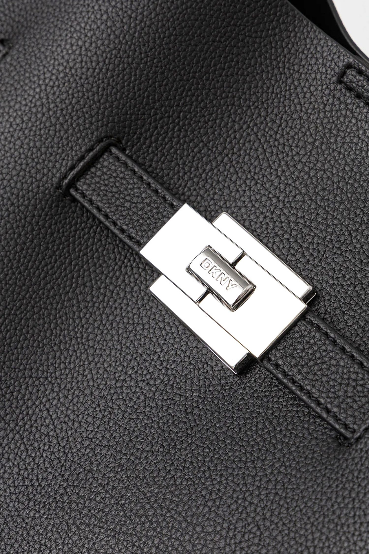 DKNY ΤΣΑΝΤΑ ΩΜΟΥ BRYAR SATCHELS LOGO ΜΑΥΡΟ