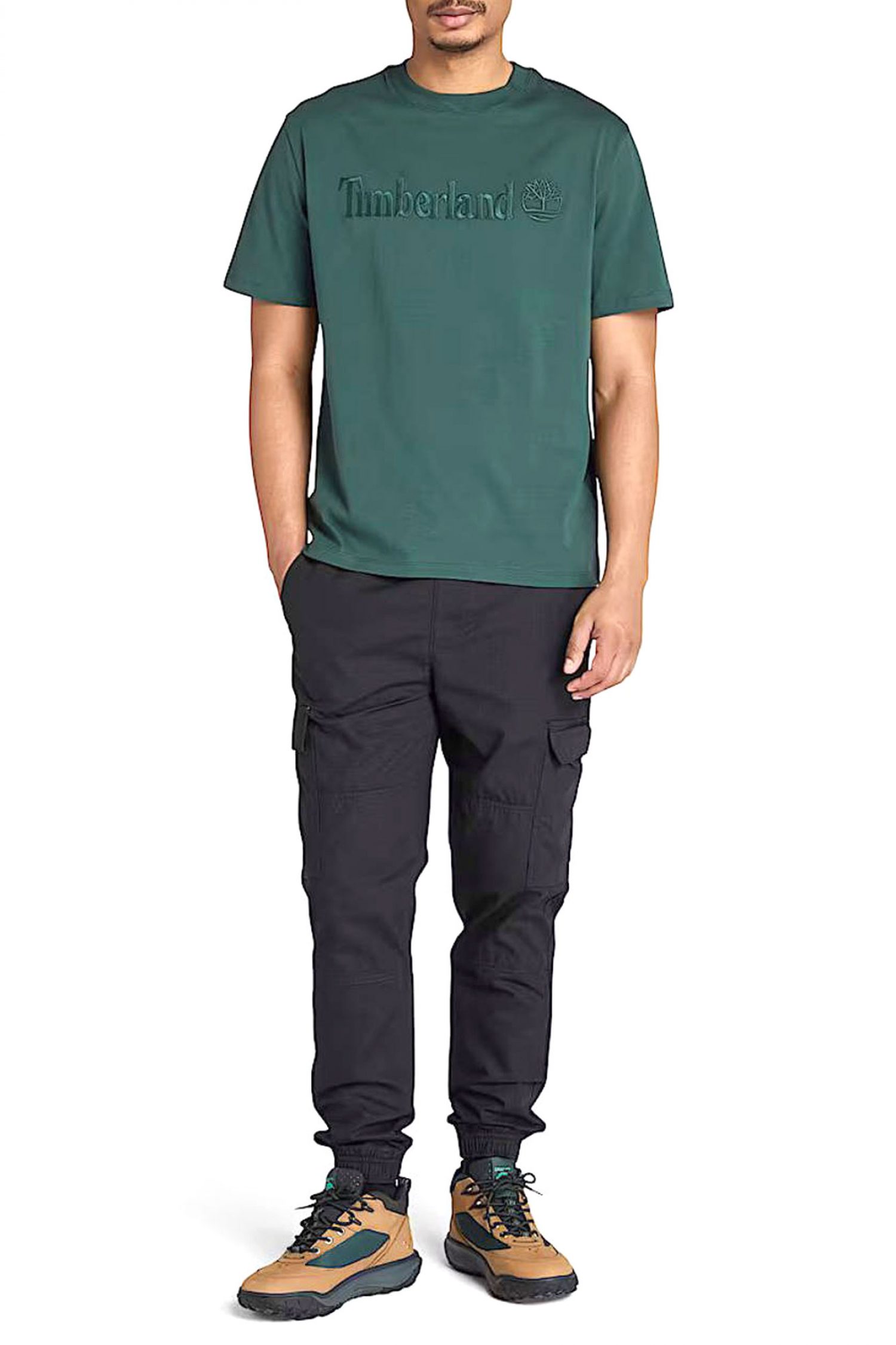 TIMBERLAND T-SHIRT AUTHENTIC FIT LOGO ΠΡΑΣΙΝΟ