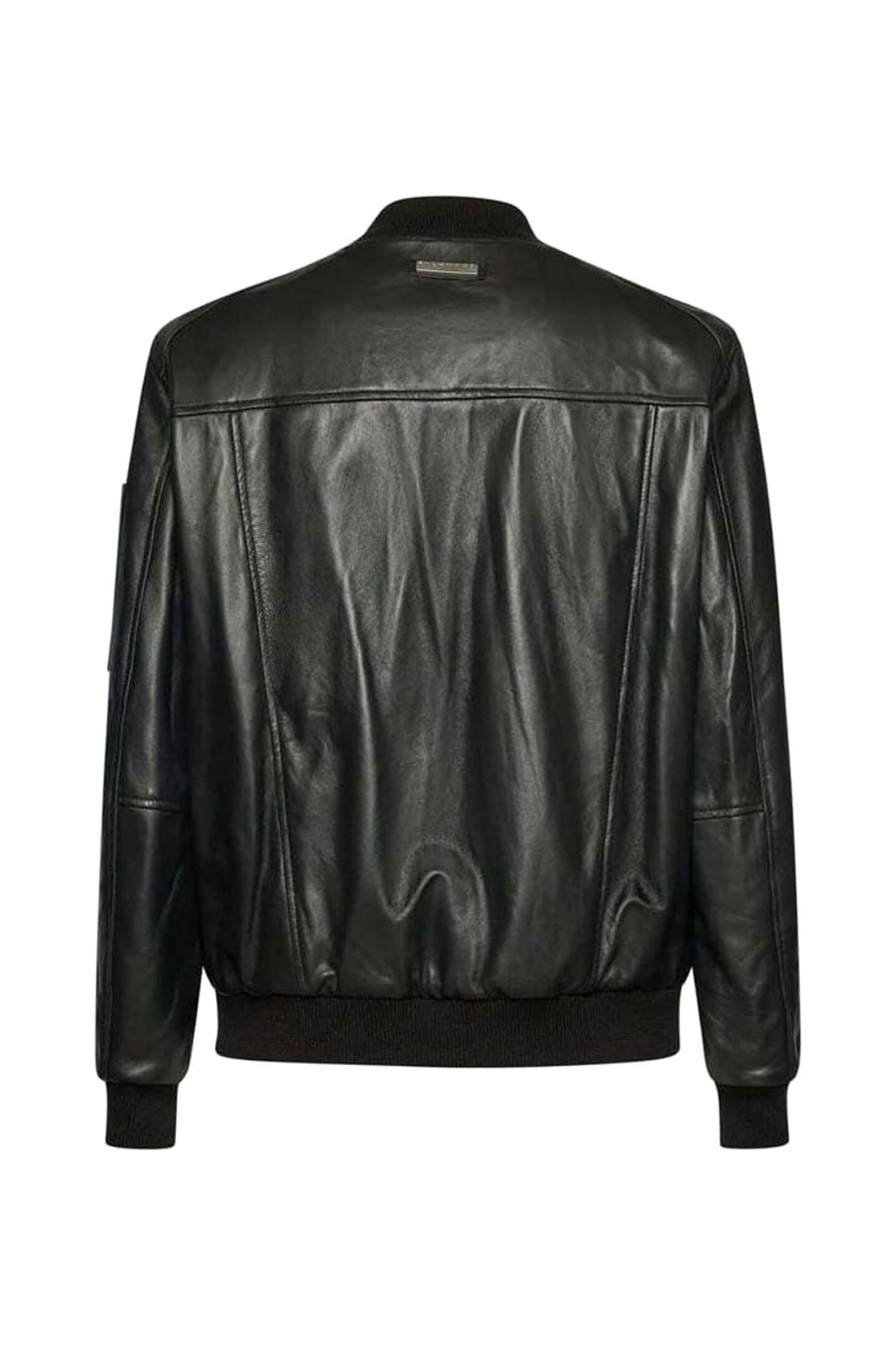 RICHMOND X ΜΠΟΥΦΑΝ JACKET GRILLUS ΔΕΡΜΑ ΜΑΥΡΟ φωτογραφία